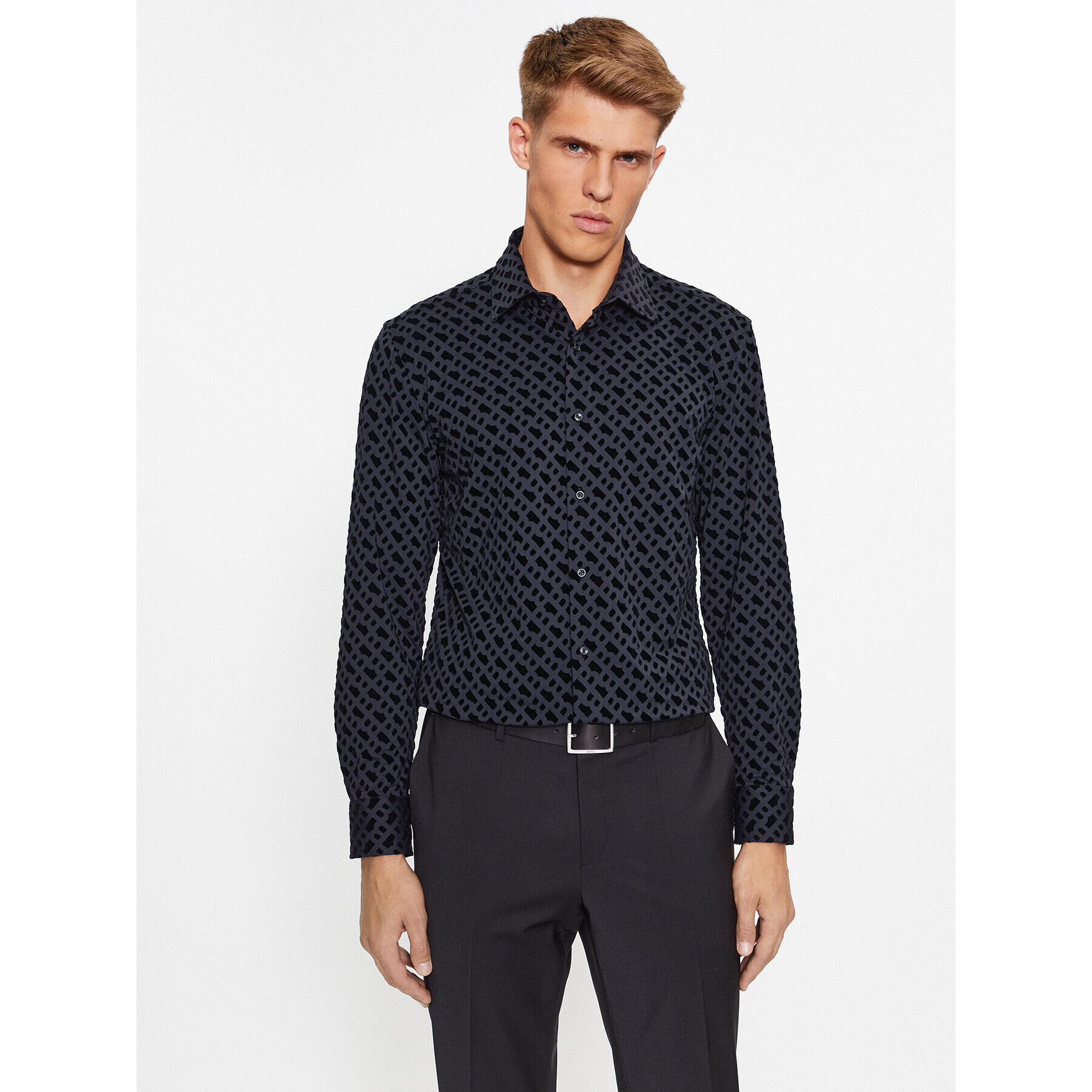 Boss Košile H-Hank-Kent-C1-214 50502906 Černá Slim Fit - Pepit.cz