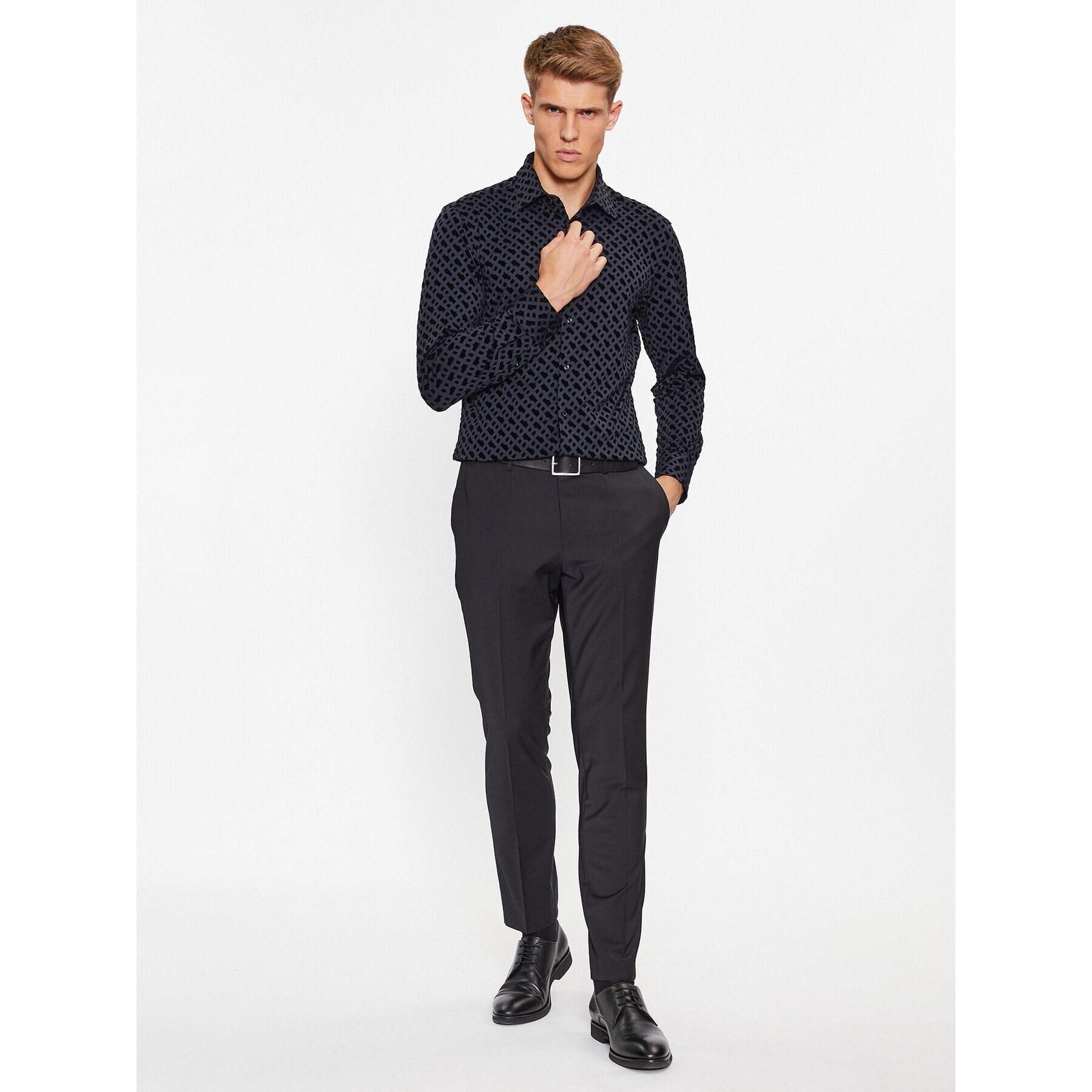 Boss Košile H-Hank-Kent-C1-214 50502906 Černá Slim Fit - Pepit.cz