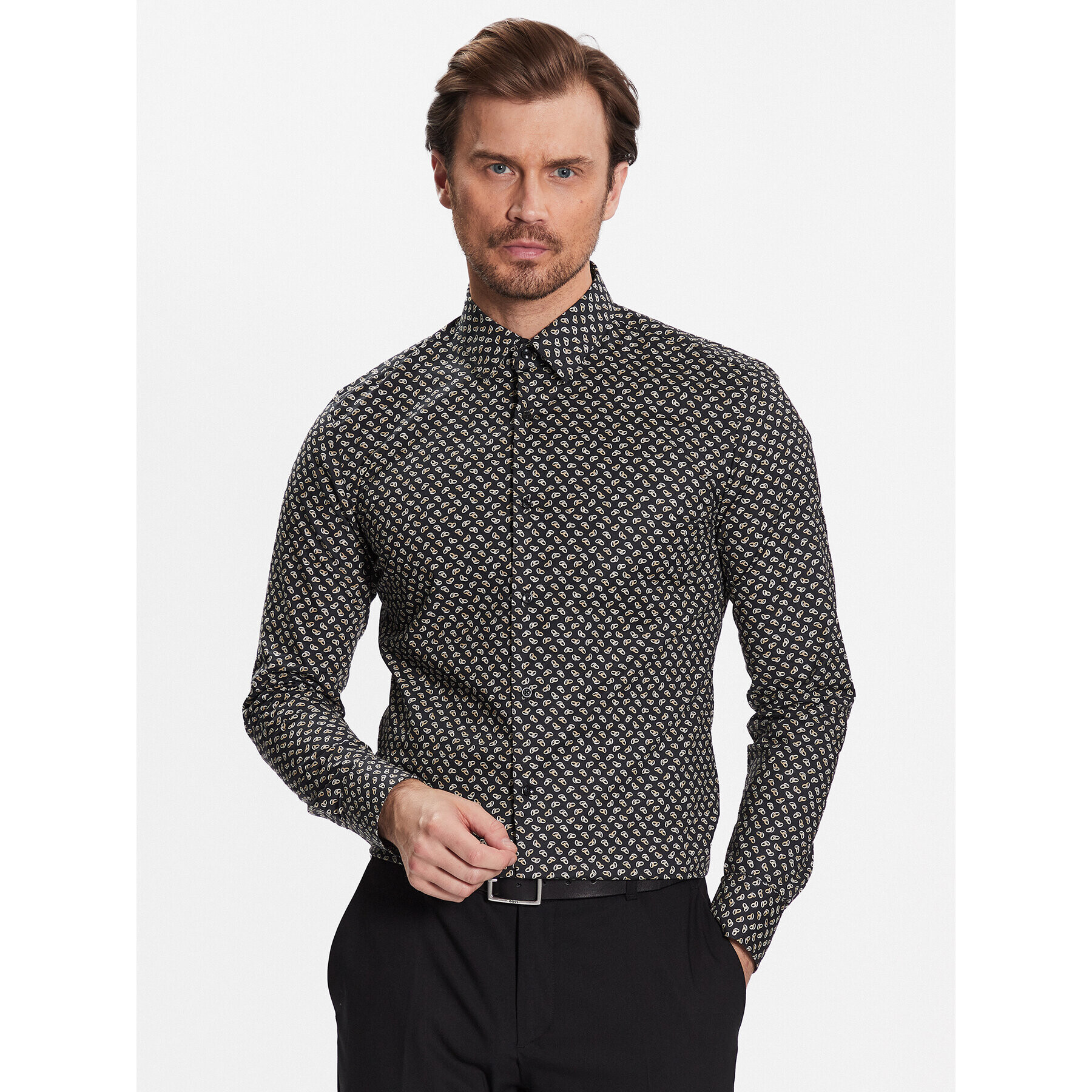 Boss Košile H-Hank-S-Kent-C1-232 50490188 Černá Slim Fit - Pepit.cz