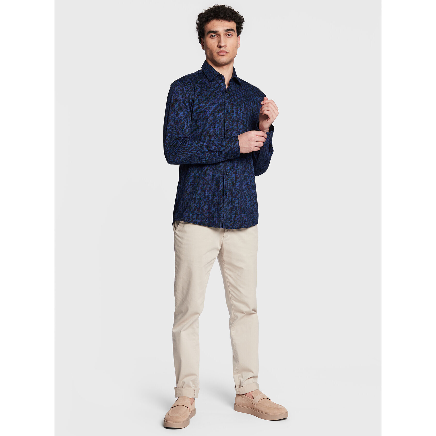 Boss Košile Hank 50478737 Modrá Slim Fit - Pepit.cz