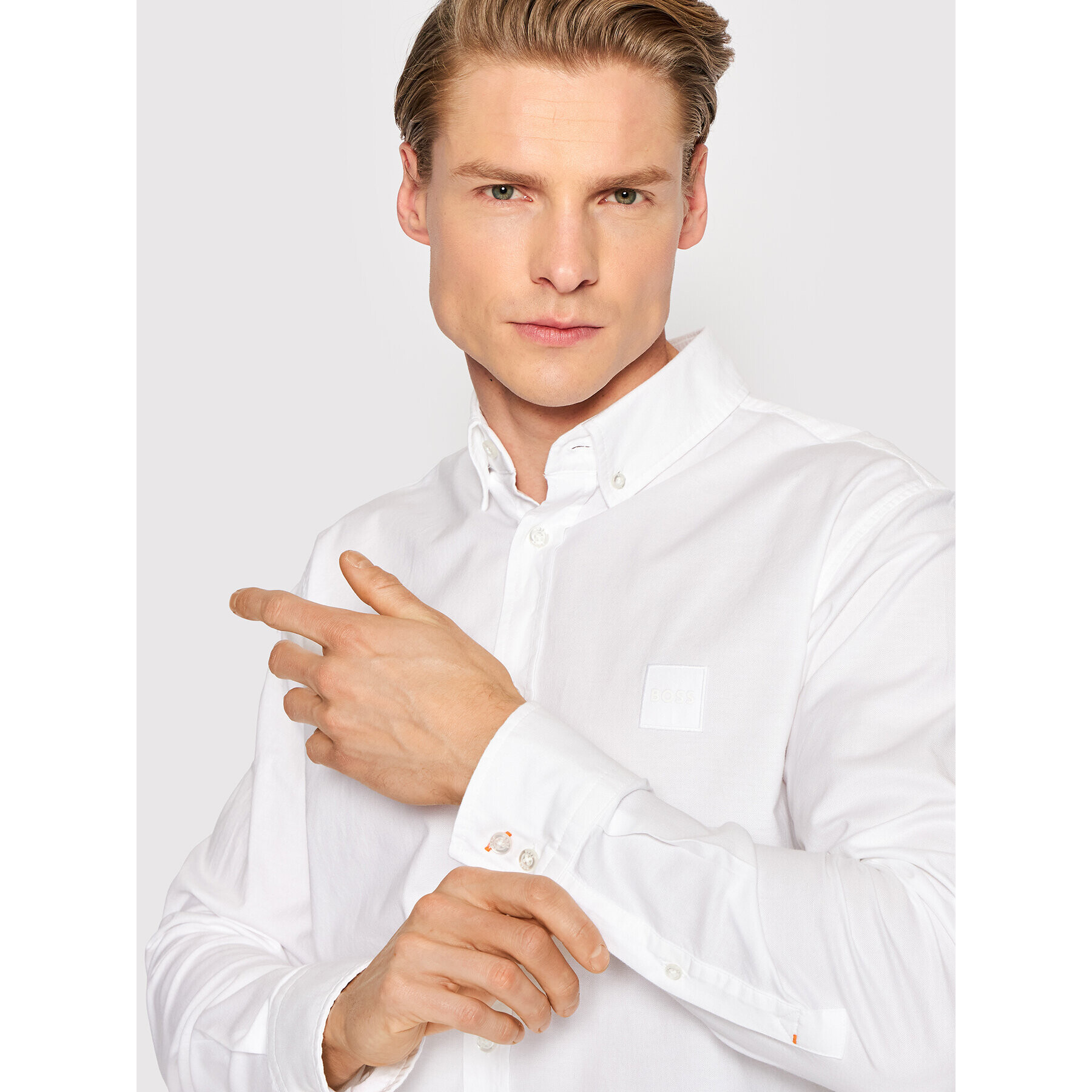 Boss Košile Mabsoot_2 50467324 Bílá Slim Fit - Pepit.cz