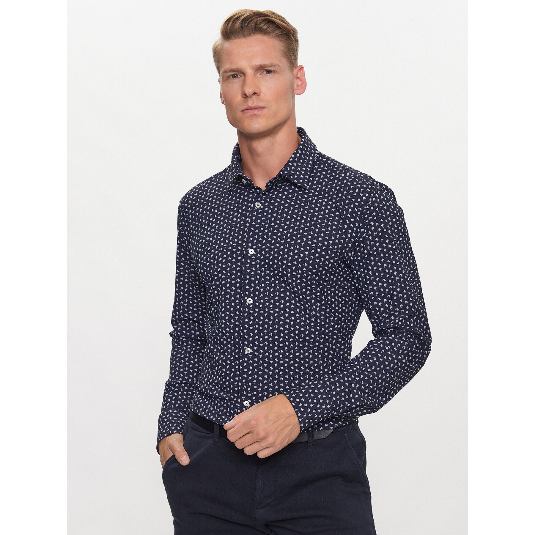 Boss Košile P-Hank-S-Kent-C1-222 50496754 Tmavomodrá Slim Fit - Pepit.cz