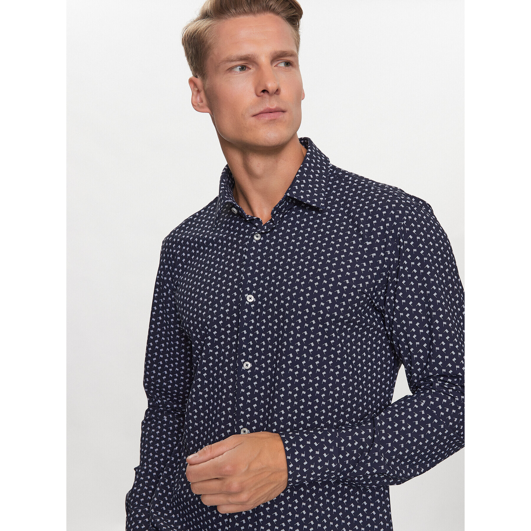 Boss Košile P-Hank-S-Kent-C1-222 50496754 Tmavomodrá Slim Fit - Pepit.cz