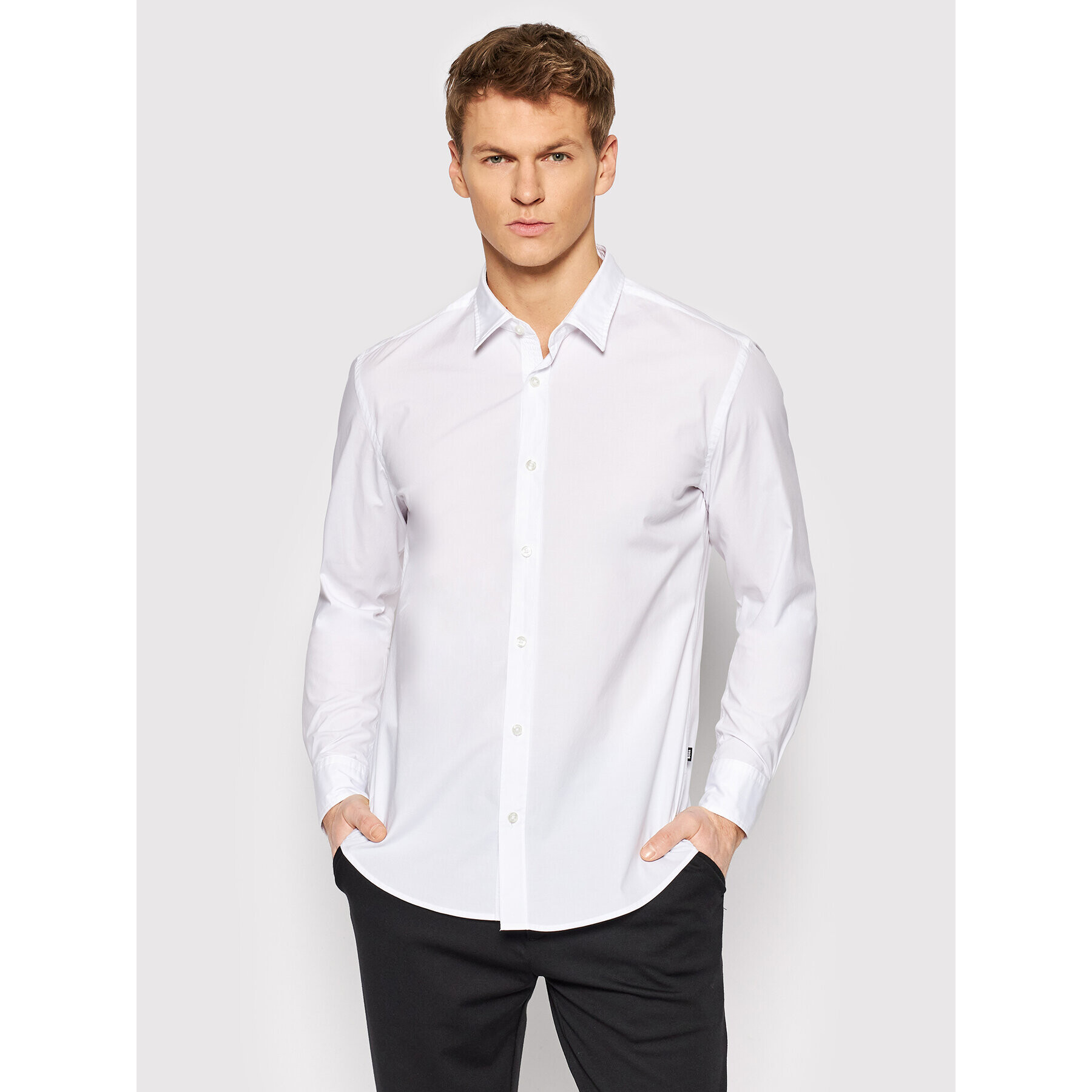 Boss Košile Reid 50468981 Bílá Slim Fit - Pepit.cz