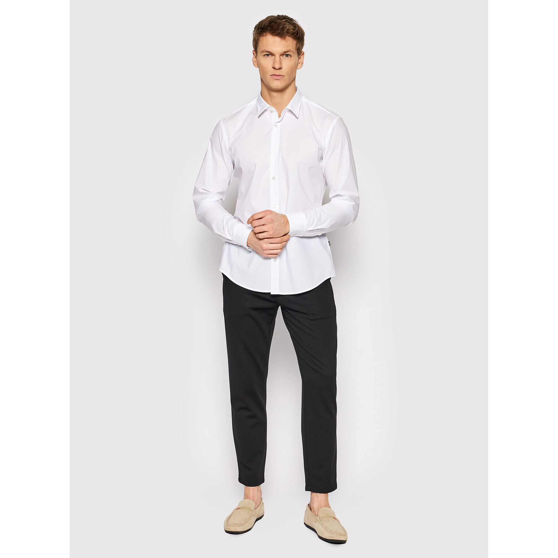 Boss Košile Reid 50468981 Bílá Slim Fit - Pepit.cz