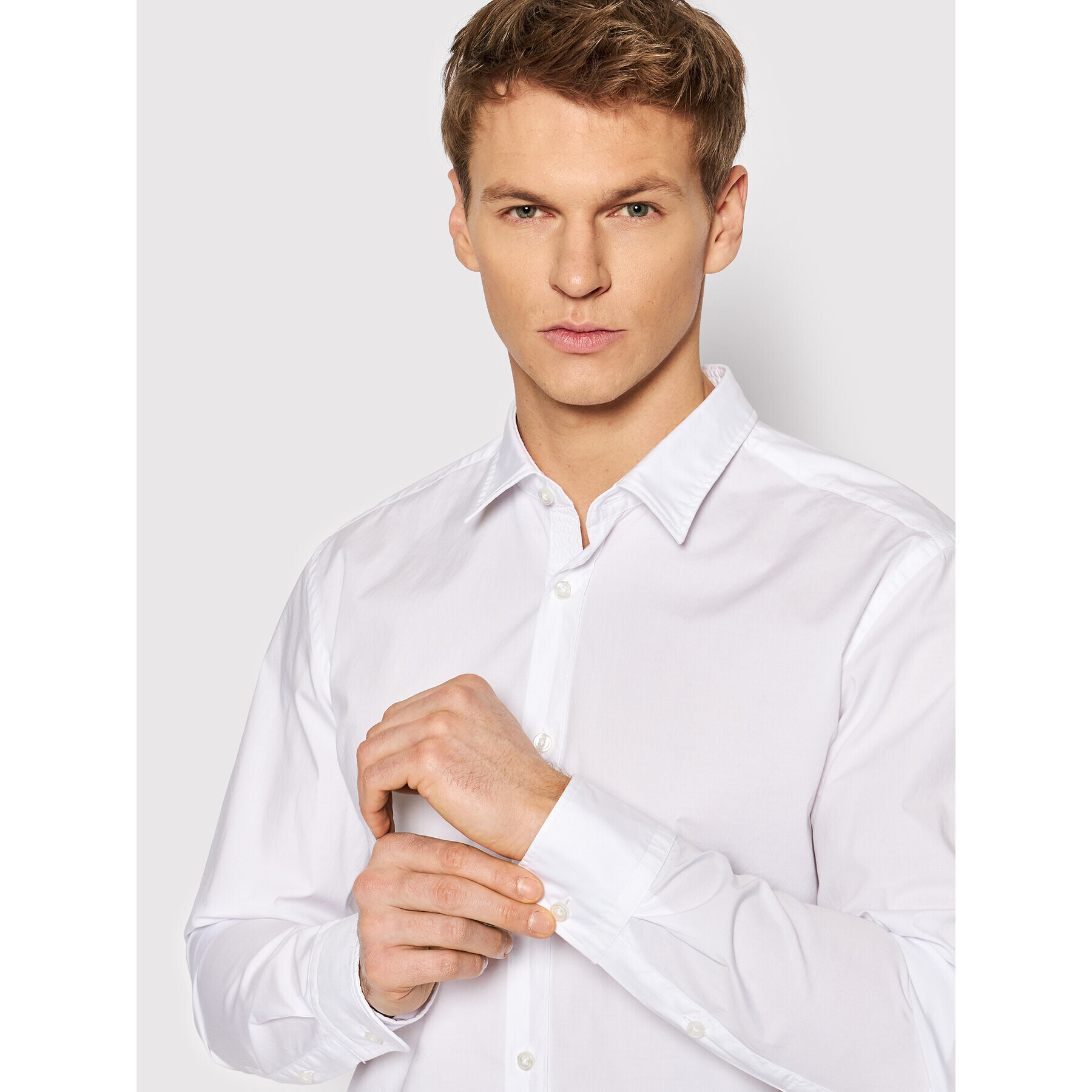 Boss Košile Reid 50468981 Bílá Slim Fit - Pepit.cz