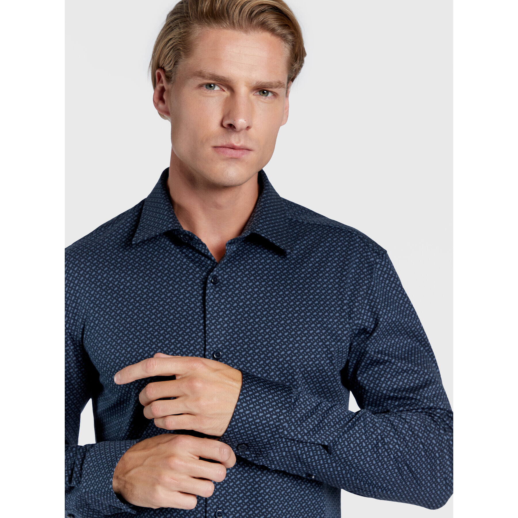 Boss Košile Roan_F 50477882 Tmavomodrá Slim Fit - Pepit.cz