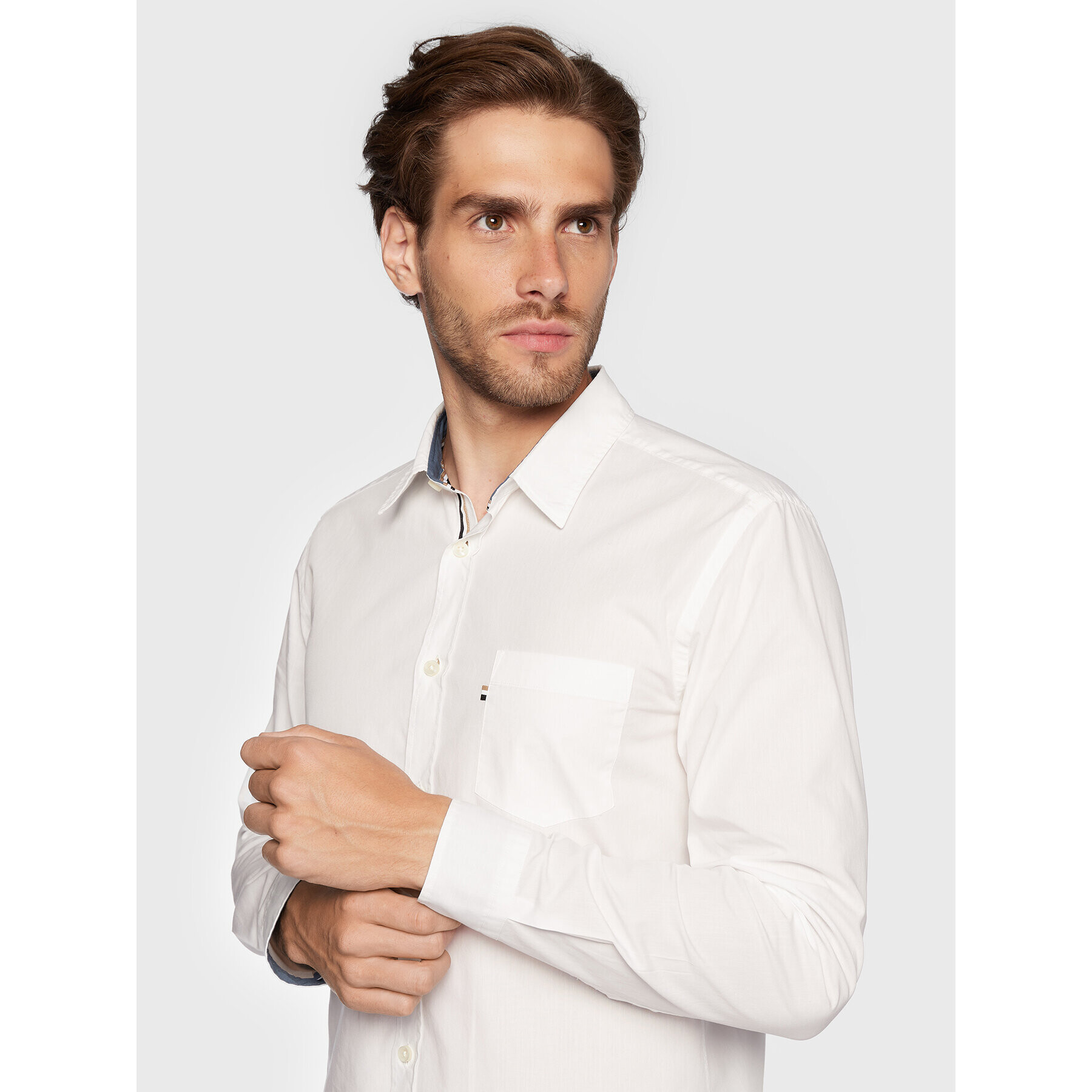 Boss Košile Roger_2P 50477827 Bílá Slim Fit - Pepit.cz