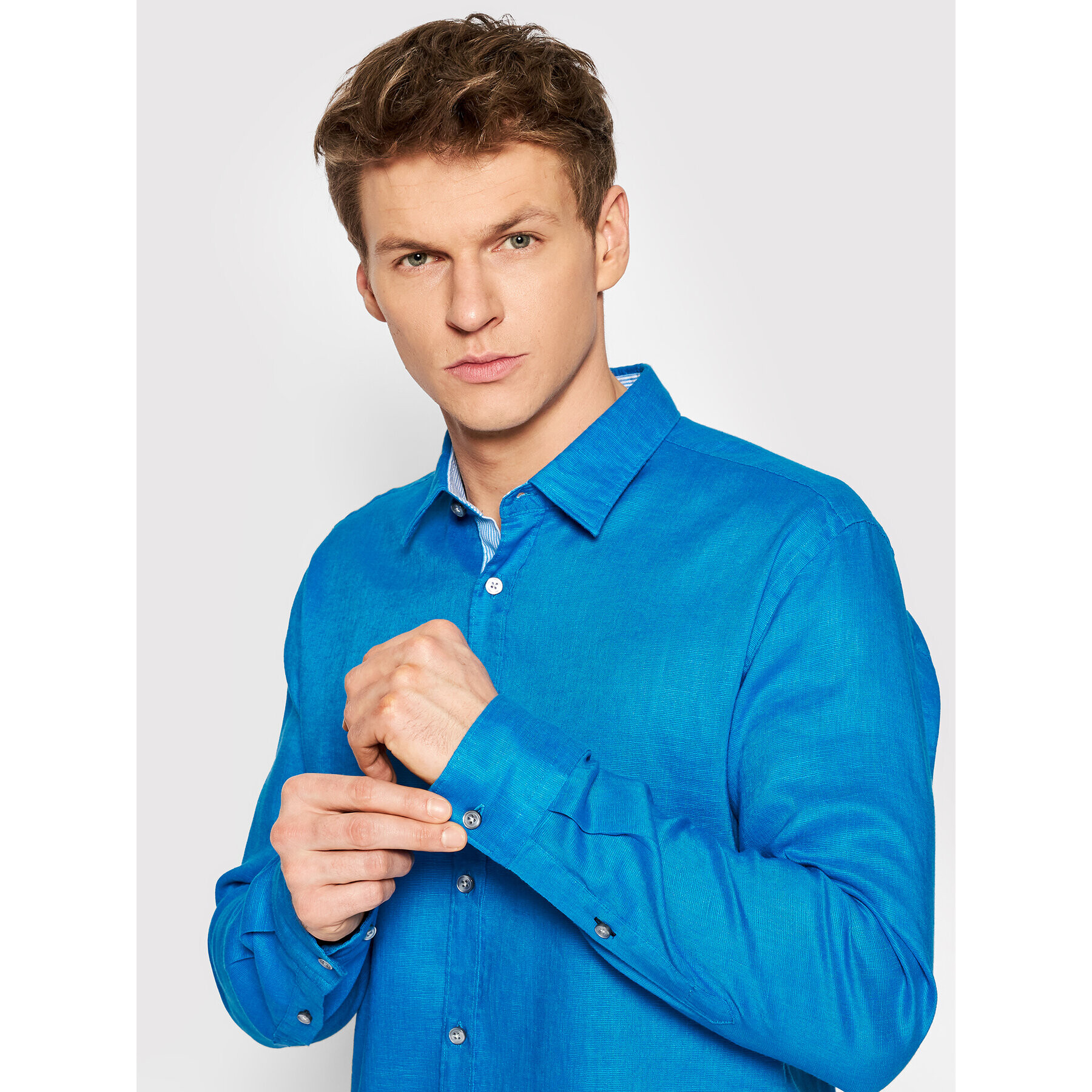 Boss Košile Ronni_24 50468361 Modrá Slim Fit - Pepit.cz