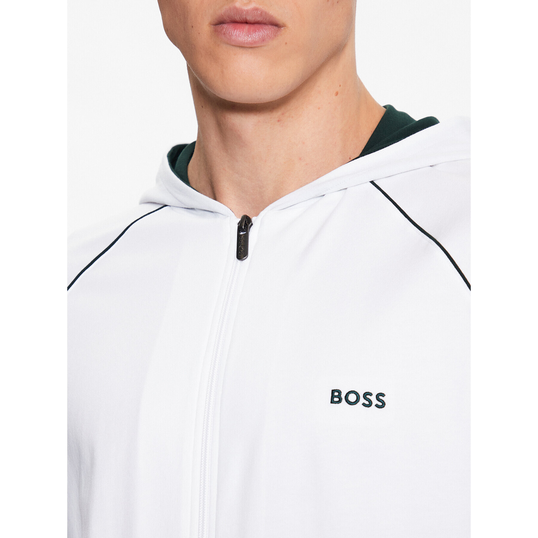 Boss Mikina 50469581 Bílá Regular Fit - Pepit.cz