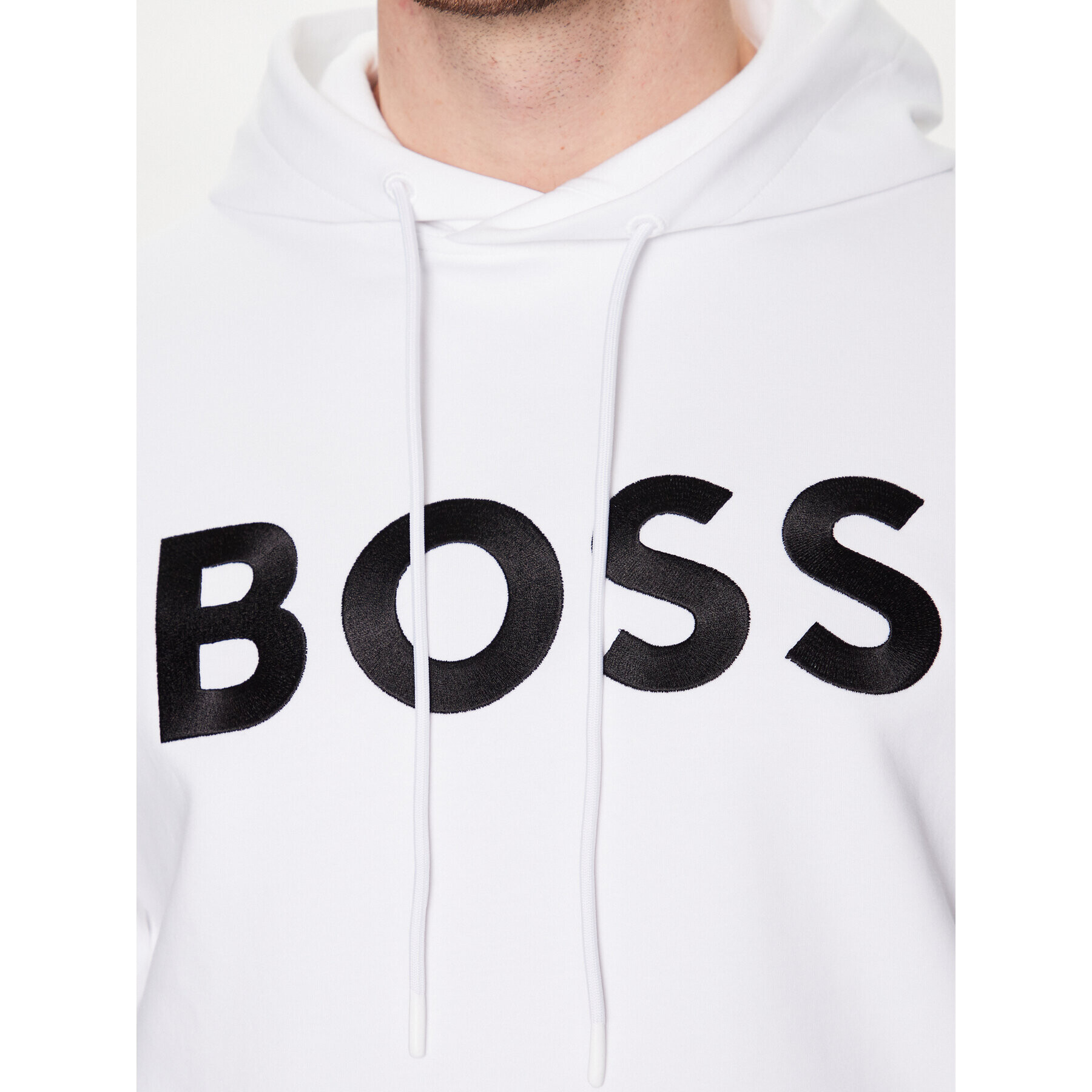 Boss Mikina 50482887 Bílá Relaxed Fit - Pepit.cz