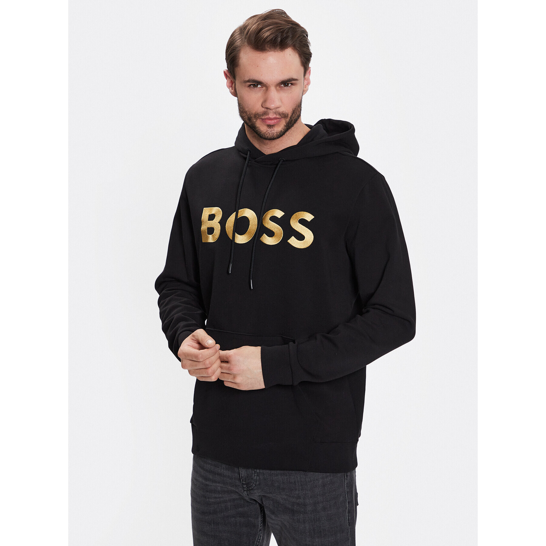 Boss Mikina 50482887 Černá Relaxed Fit - Pepit.cz