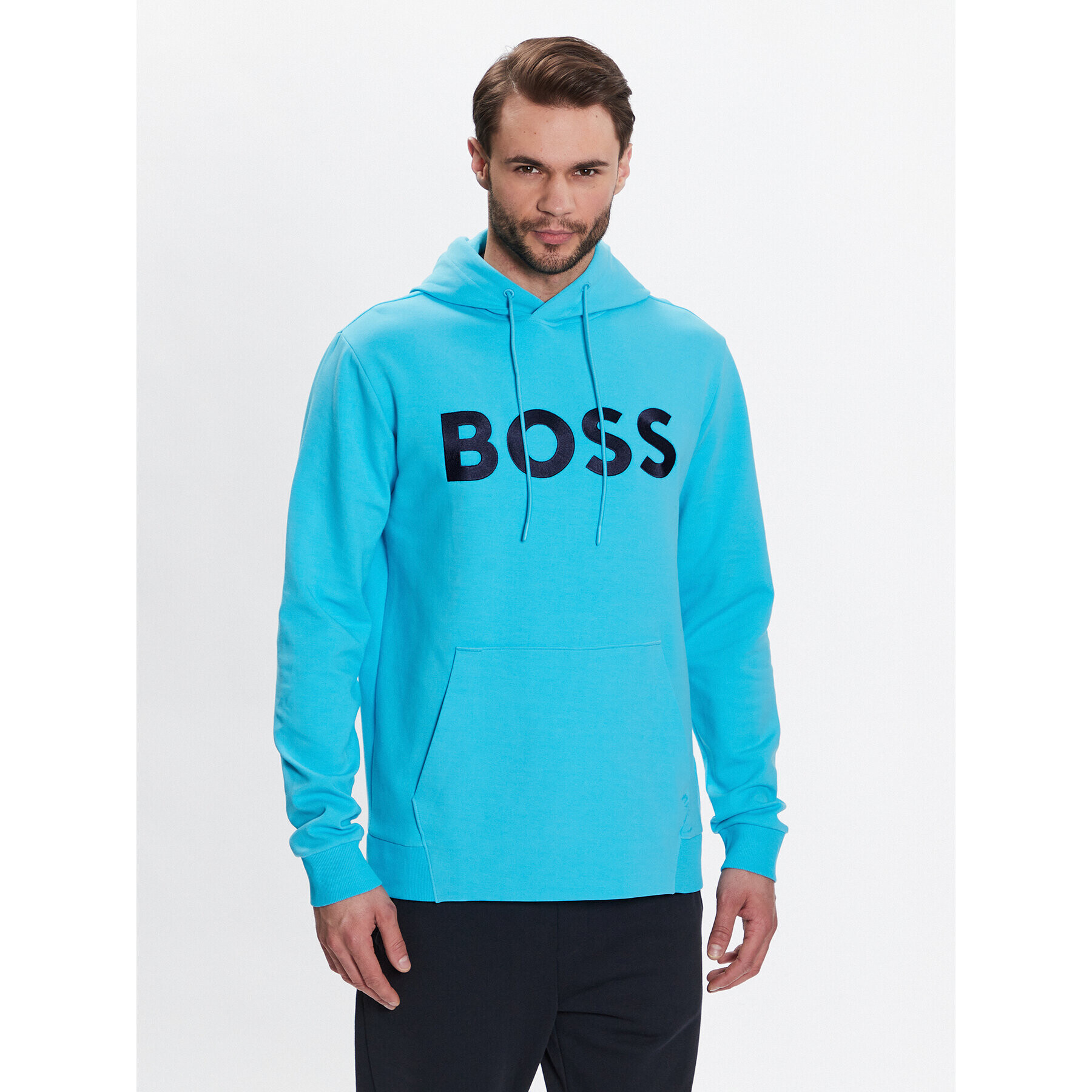 Boss Mikina 50482887 Modrá Relaxed Fit - Pepit.cz