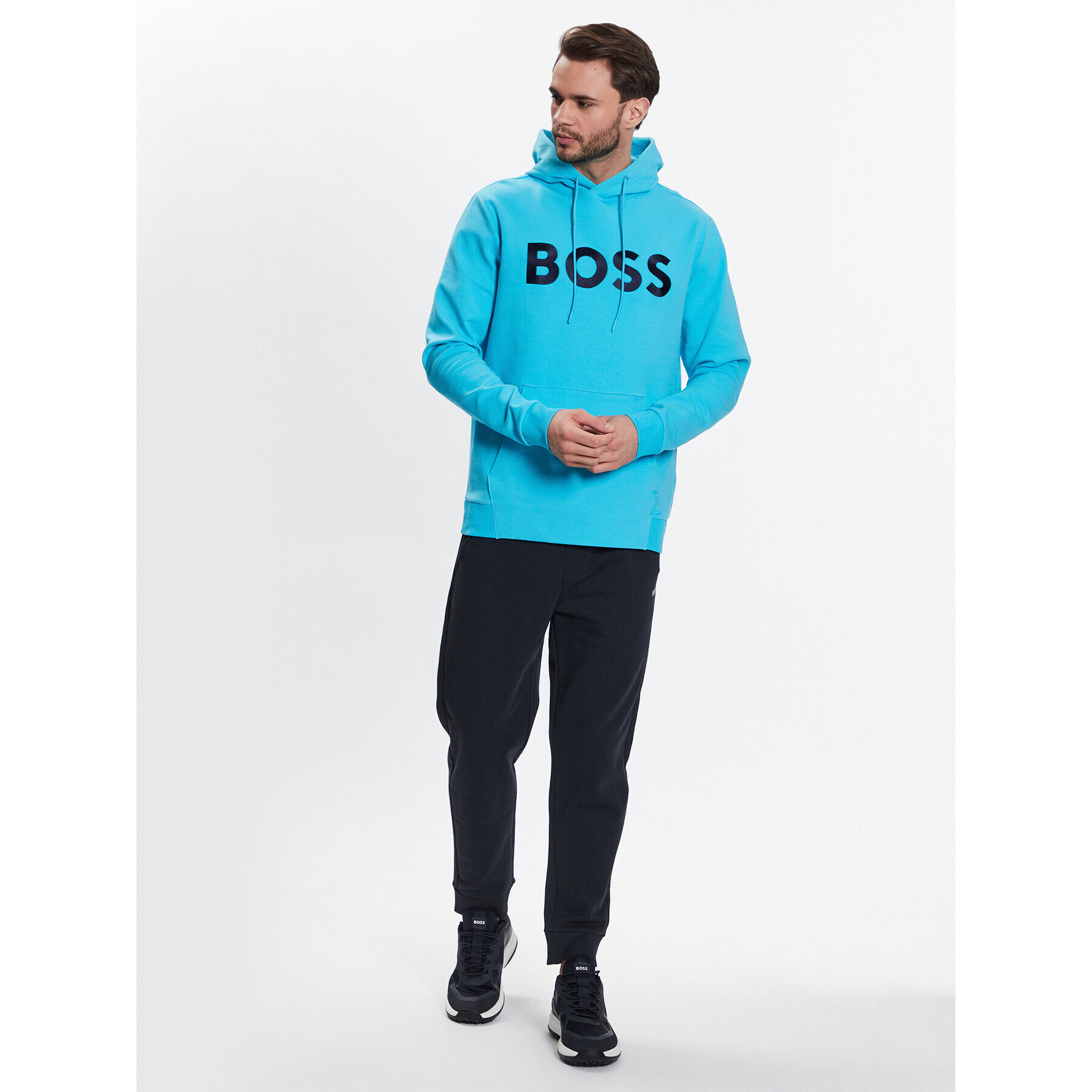 Boss Mikina 50482887 Modrá Relaxed Fit - Pepit.cz