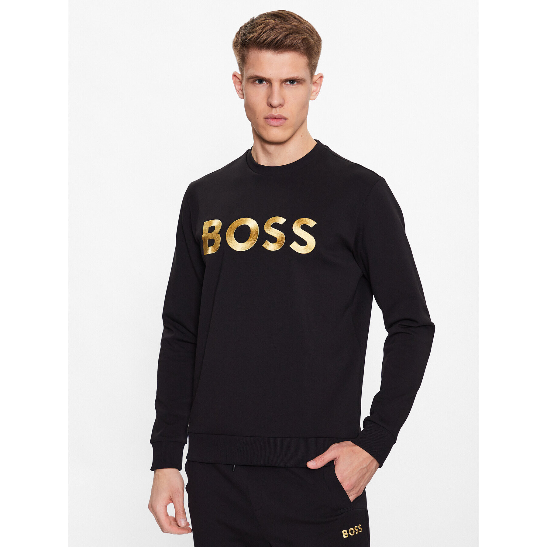 Boss Mikina 50482898 Černá Relaxed Fit - Pepit.cz