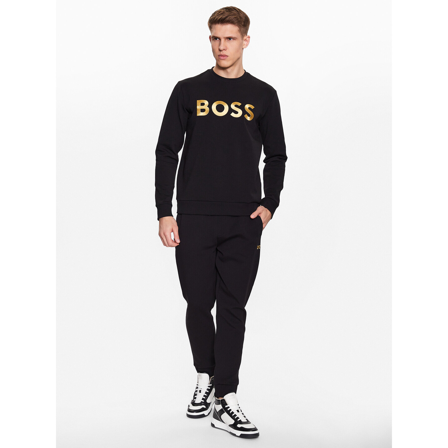 Boss Mikina 50482898 Černá Relaxed Fit - Pepit.cz