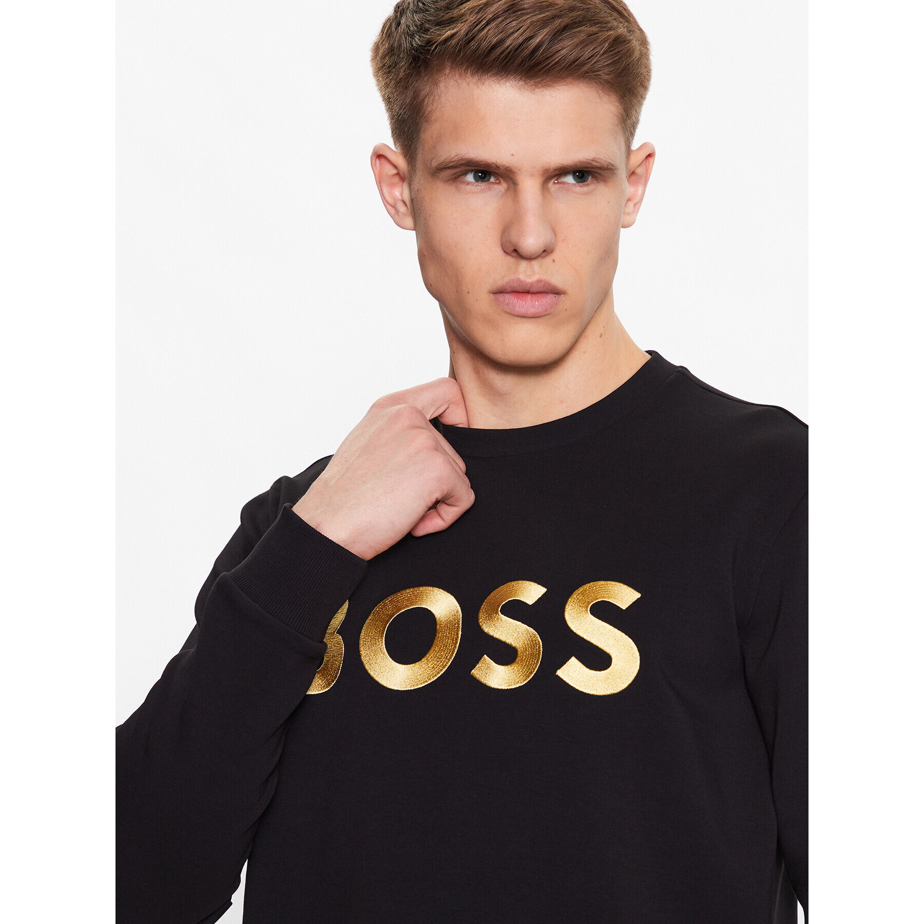 Boss Mikina 50482898 Černá Relaxed Fit - Pepit.cz