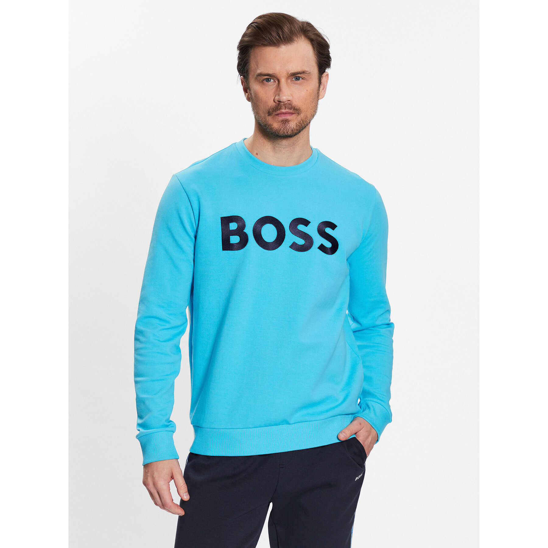 Boss Mikina 50482898 Modrá Relaxed Fit - Pepit.cz