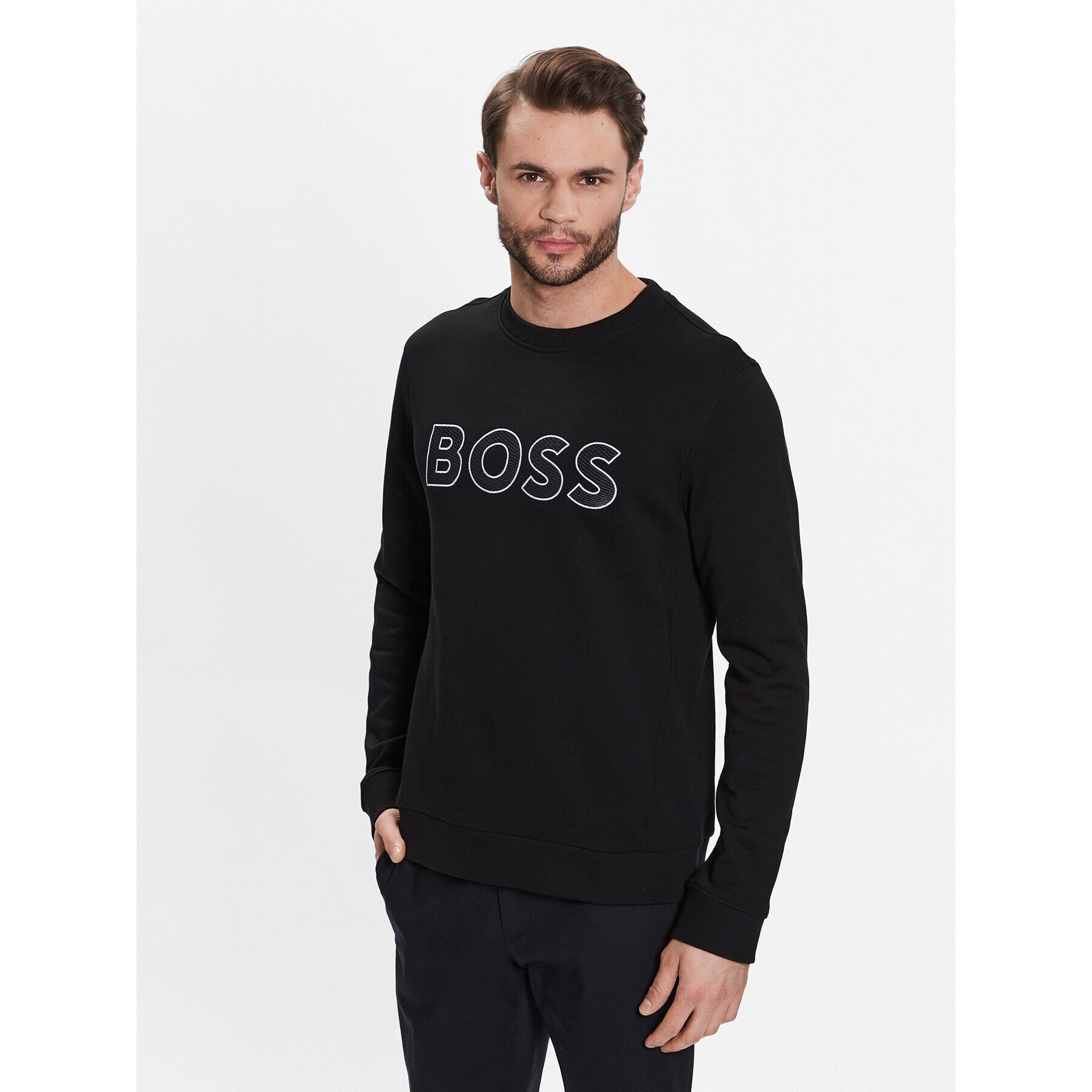 Boss Mikina 50483018 Černá Regular Fit - Pepit.cz