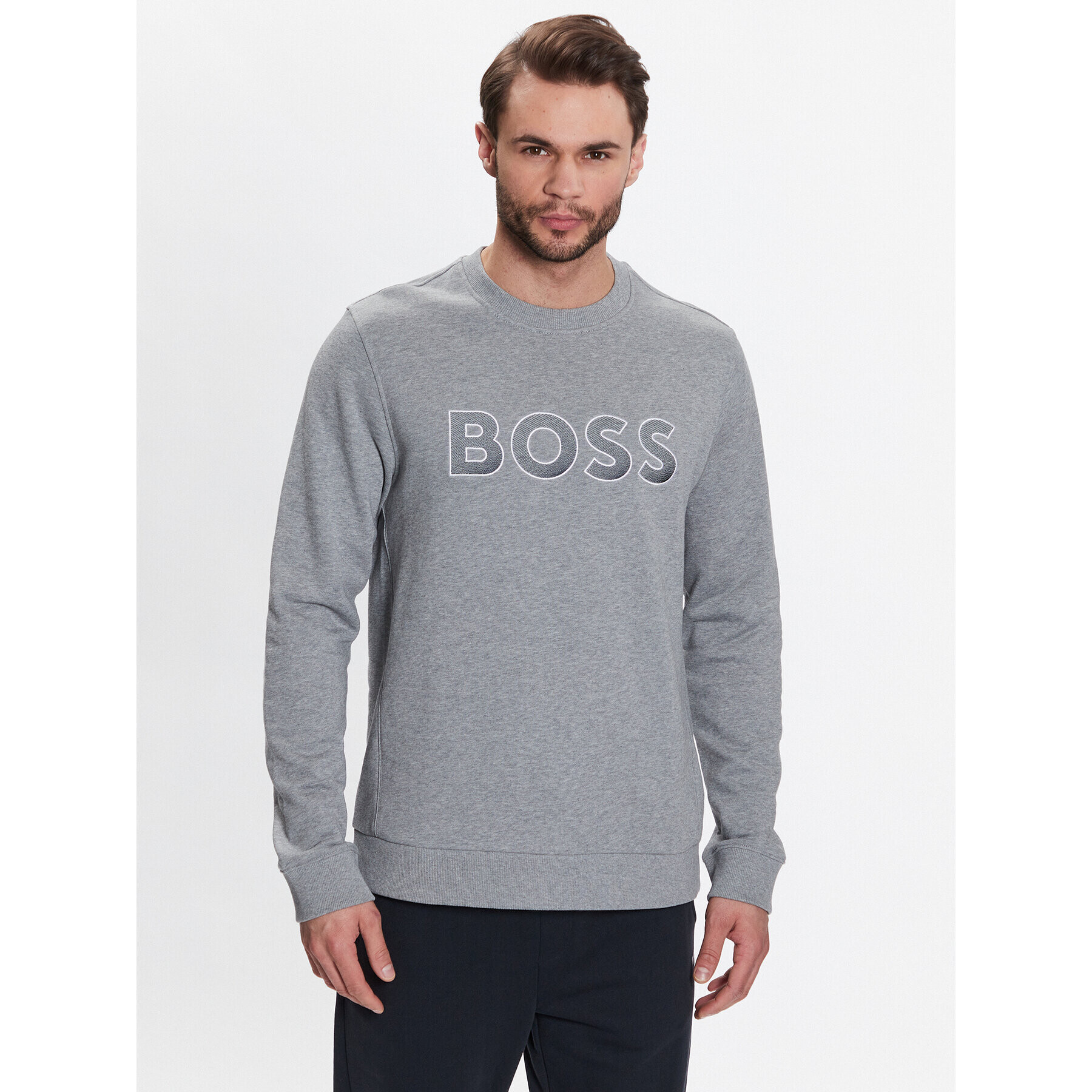 Boss Mikina 50483018 Šedá Regular Fit - Pepit.cz