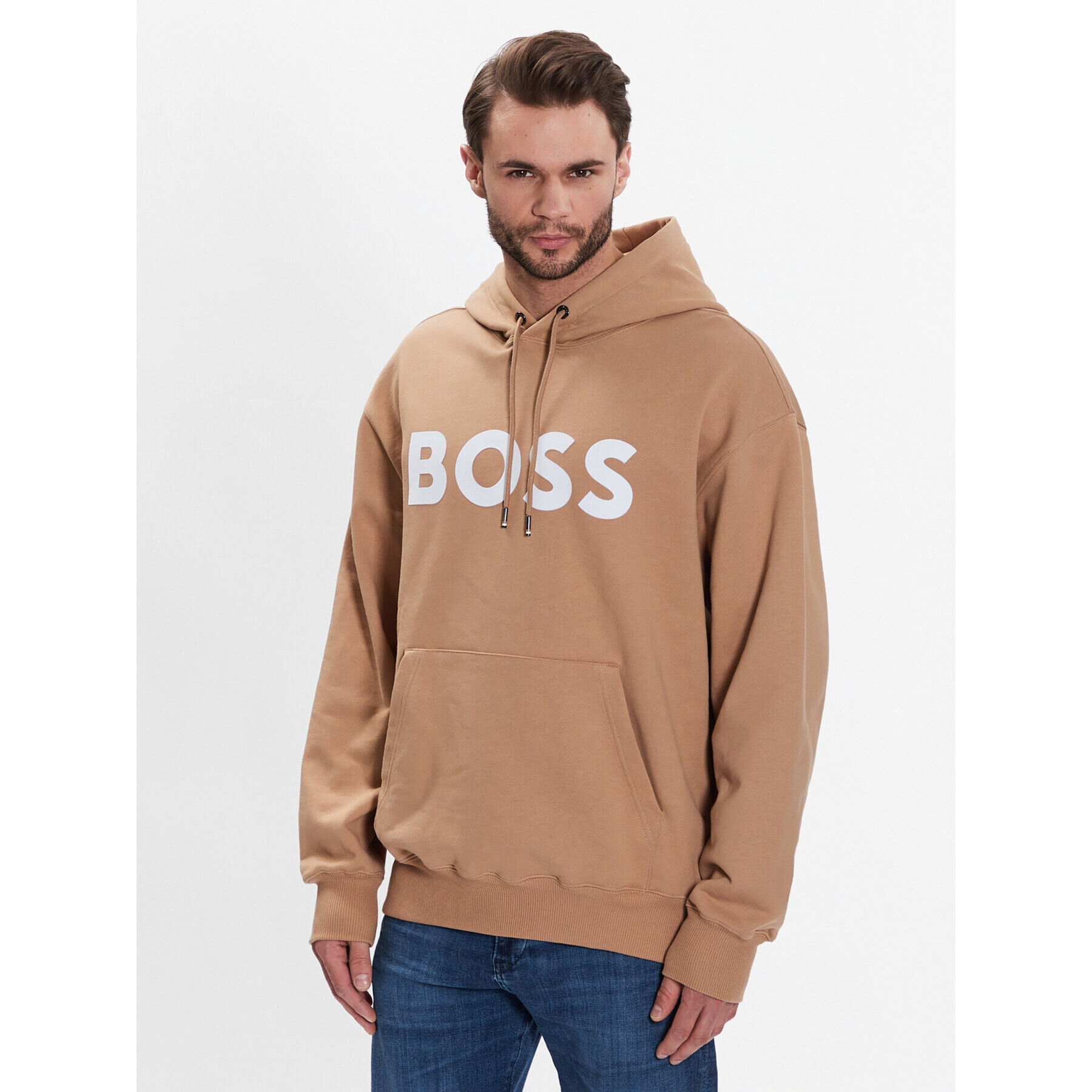 Boss Mikina Sullivan 08 50485316 Béžová Oversize - Pepit.cz