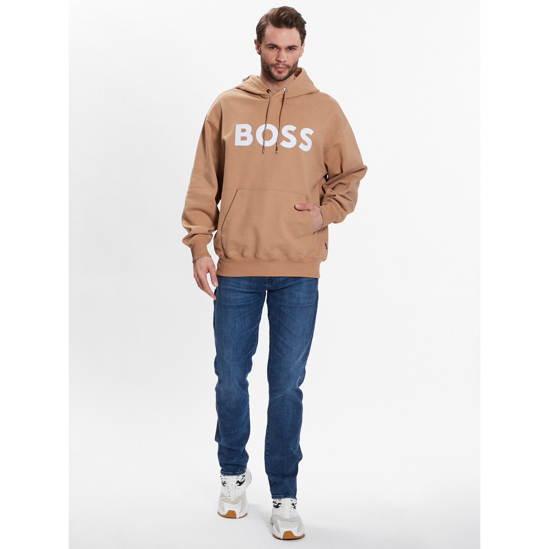 Boss Mikina Sullivan 08 50485316 Béžová Oversize - Pepit.cz