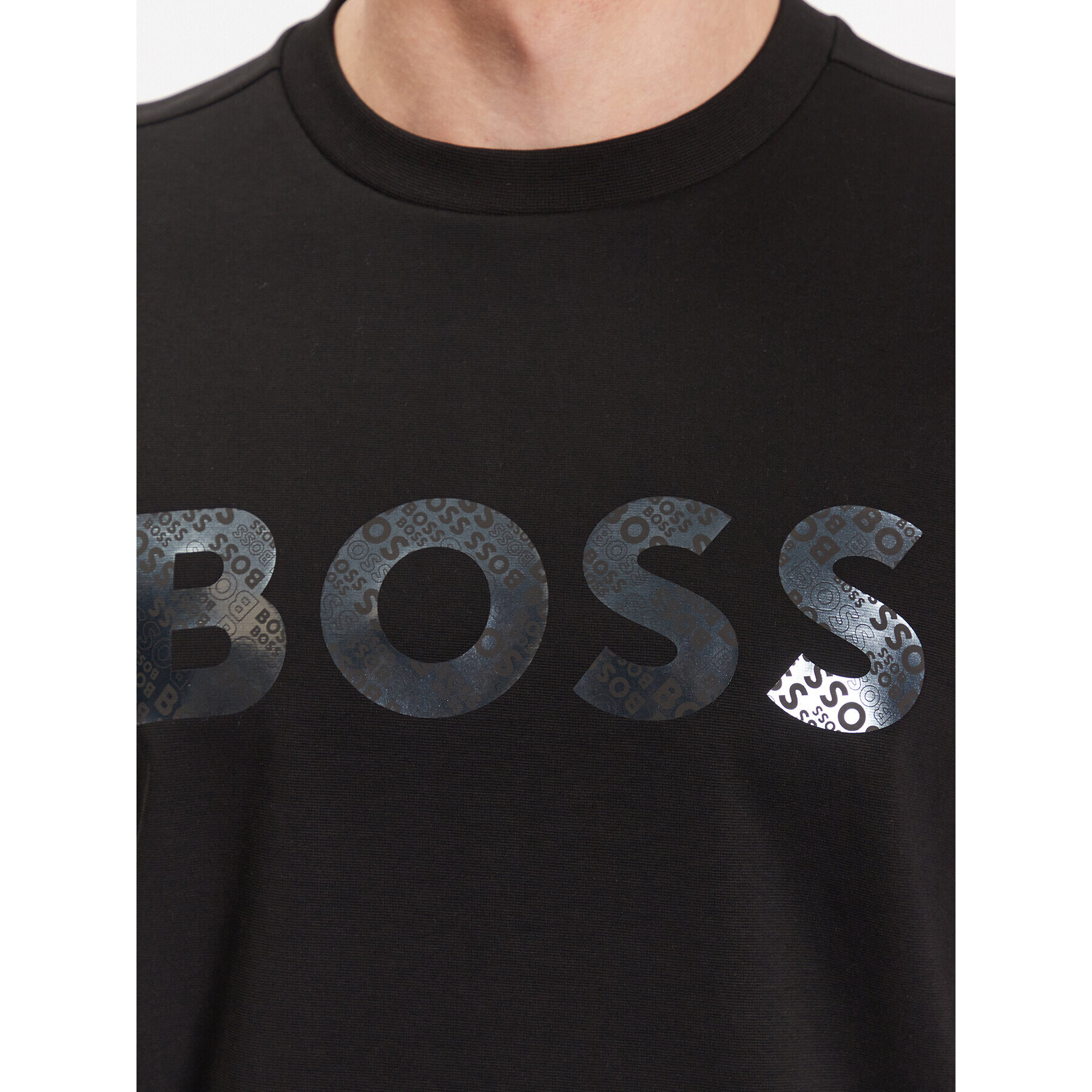 Boss Mikina Salbo Mirror 50486838 Černá Regular Fit - Pepit.cz