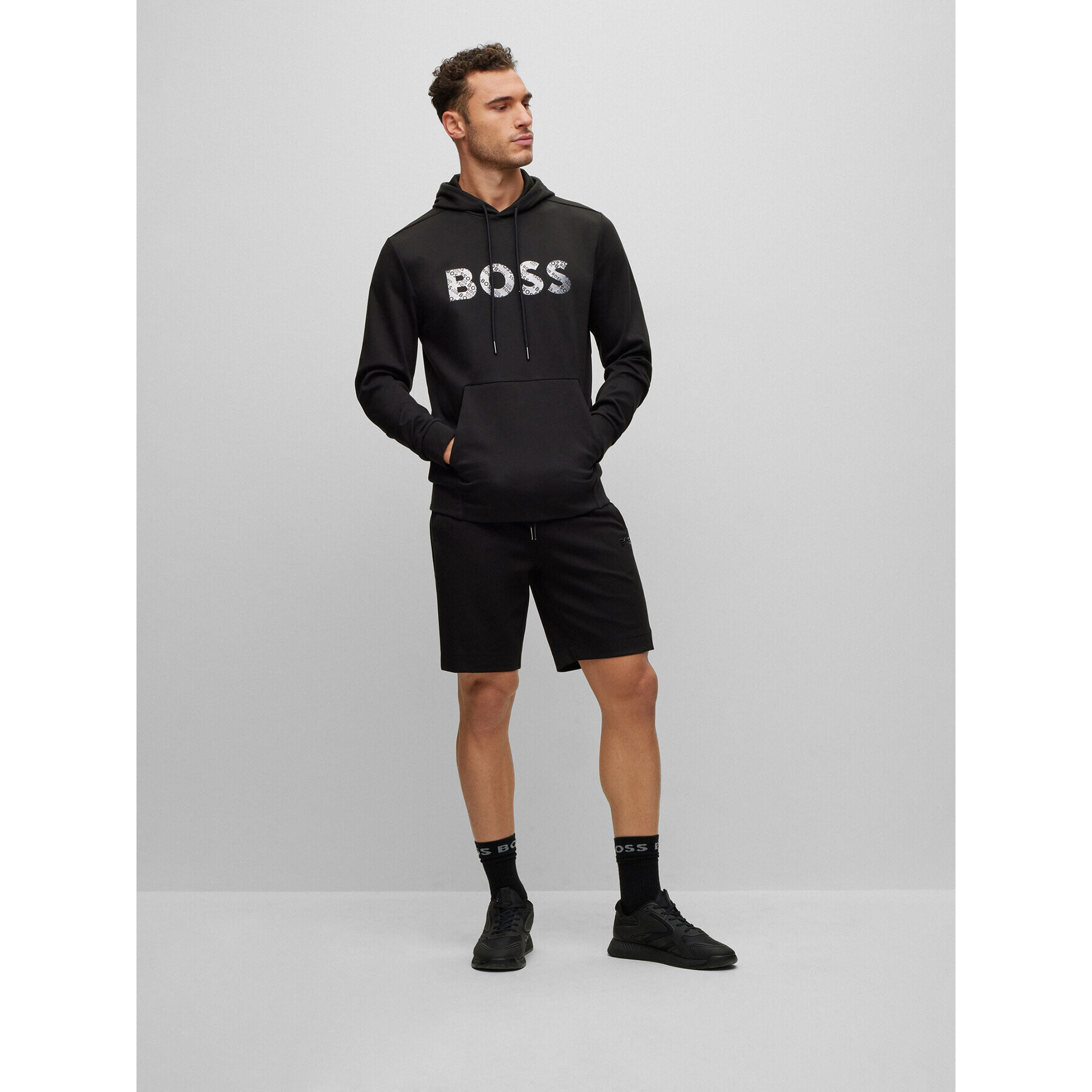 Boss Mikina Soody Mirror 50486853 Černá Regular Fit - Pepit.cz