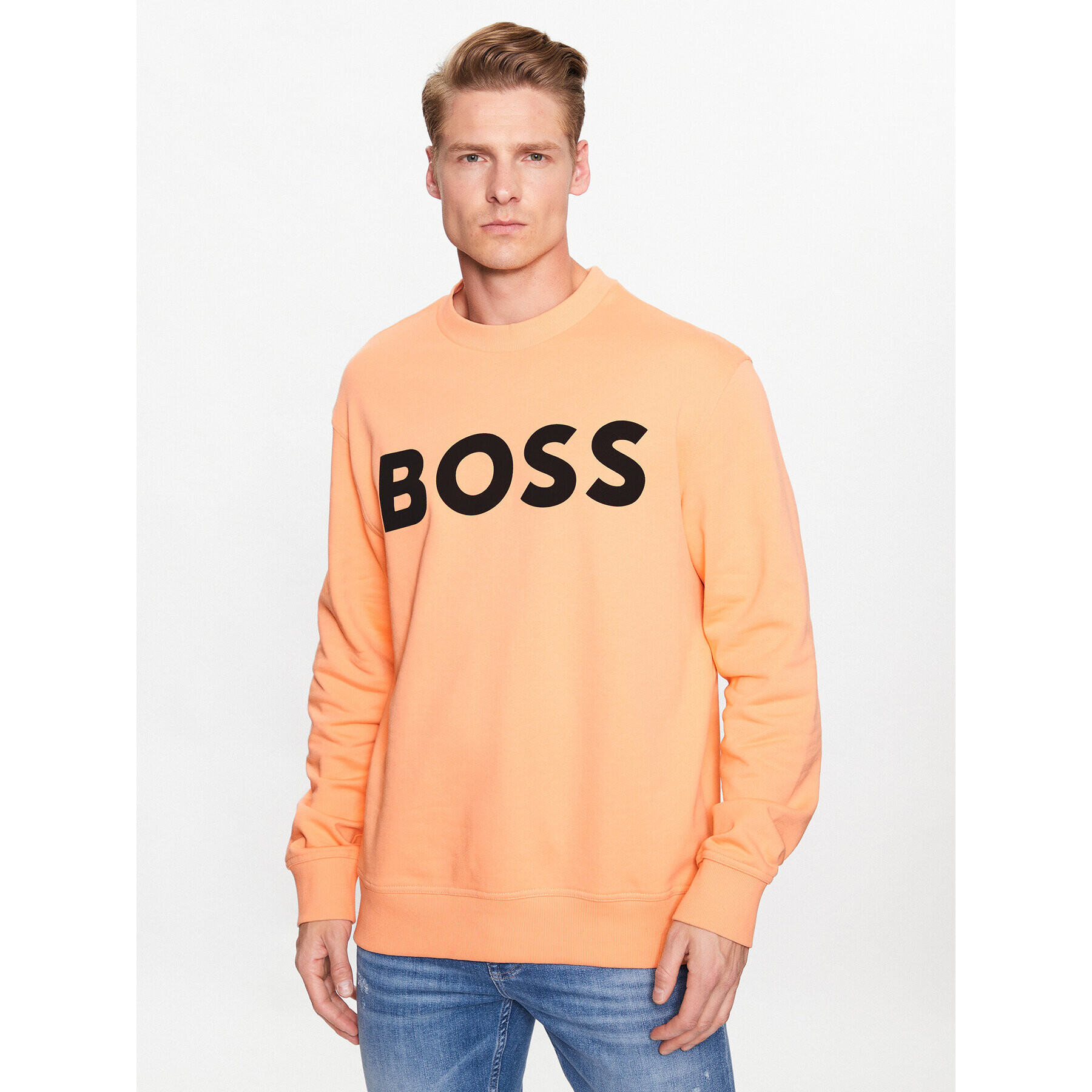 Boss Mikina 50487133 Oranžová Relaxed Fit - Pepit.cz