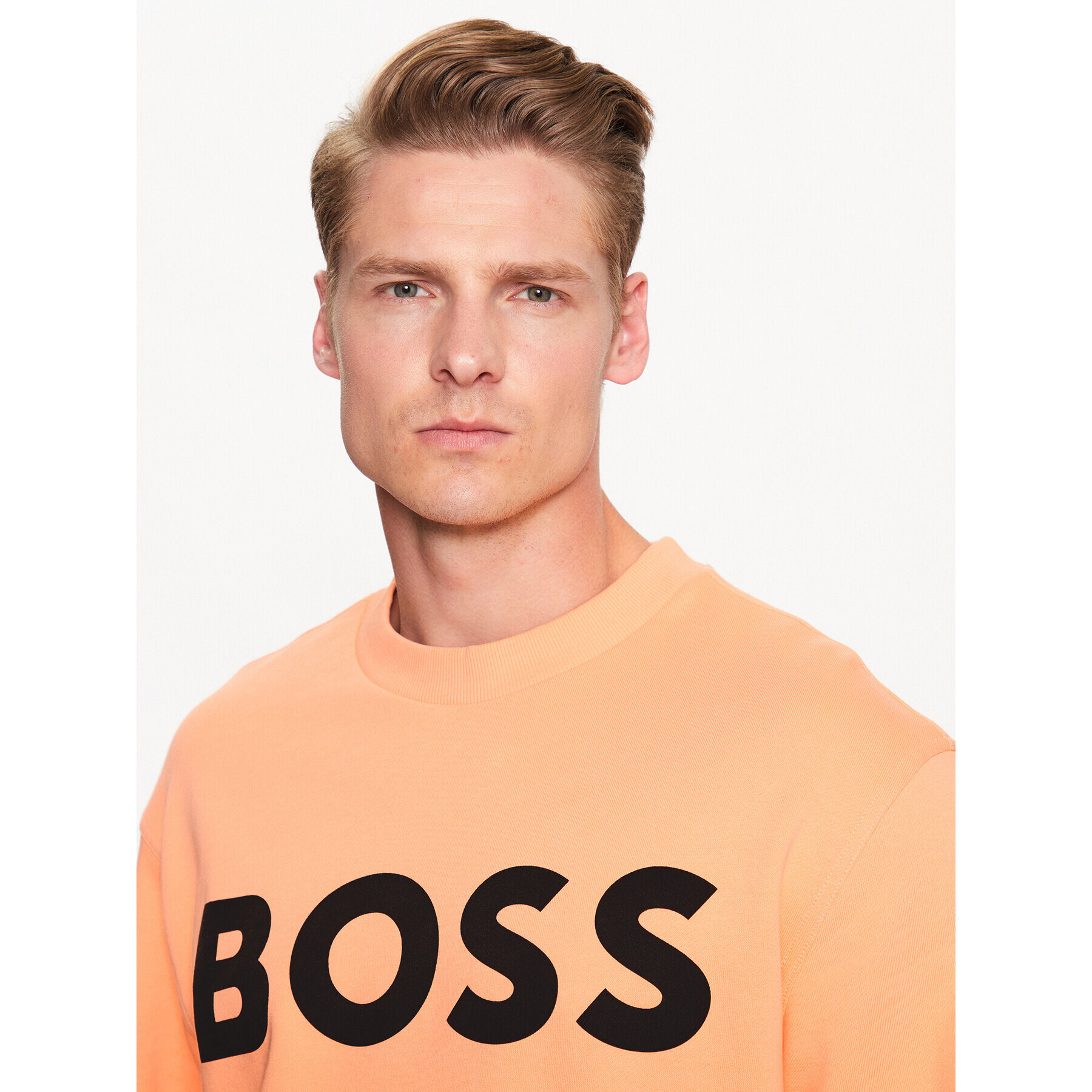 Boss Mikina 50487133 Oranžová Relaxed Fit - Pepit.cz