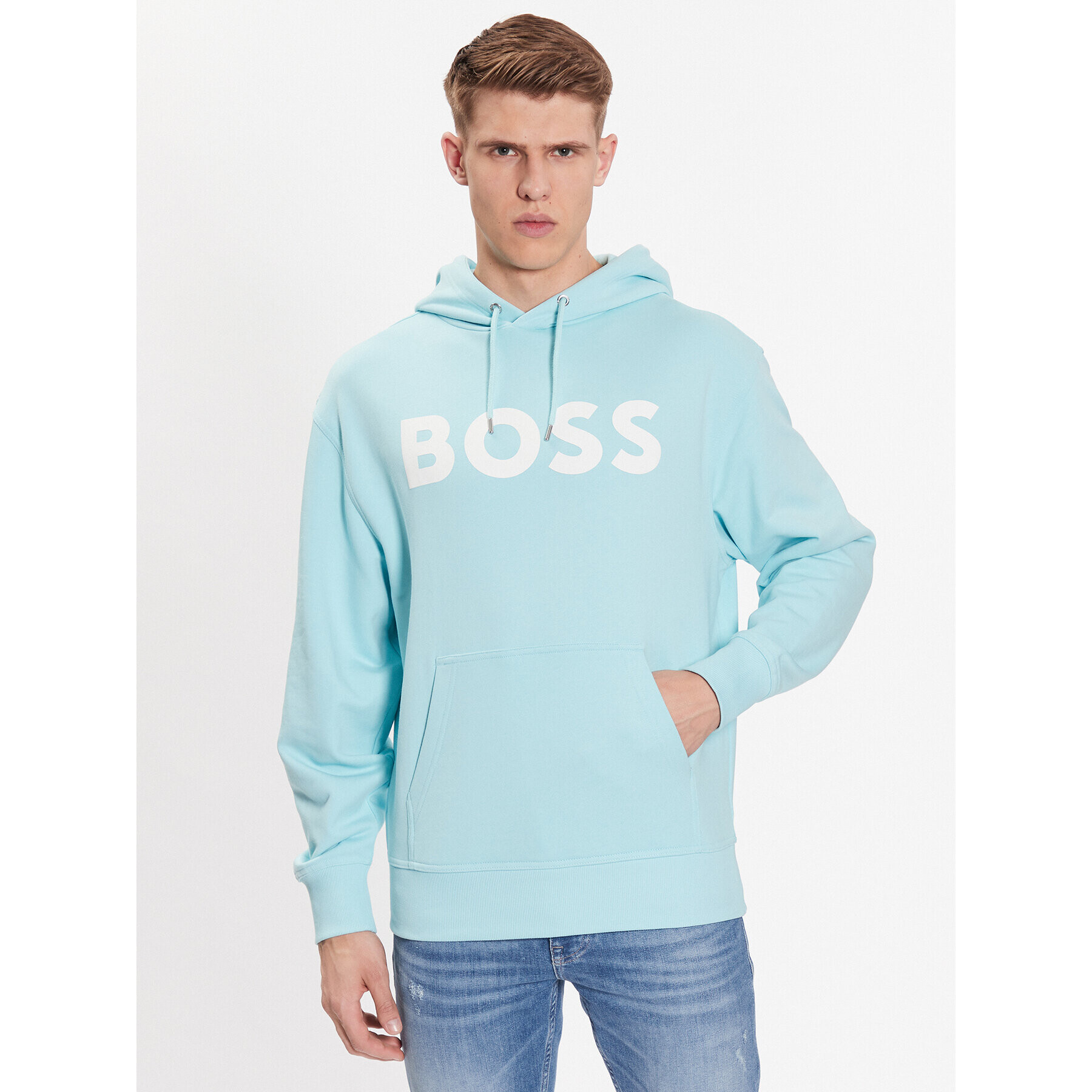 Boss Mikina 50487134 Modrá Regular Fit - Pepit.cz