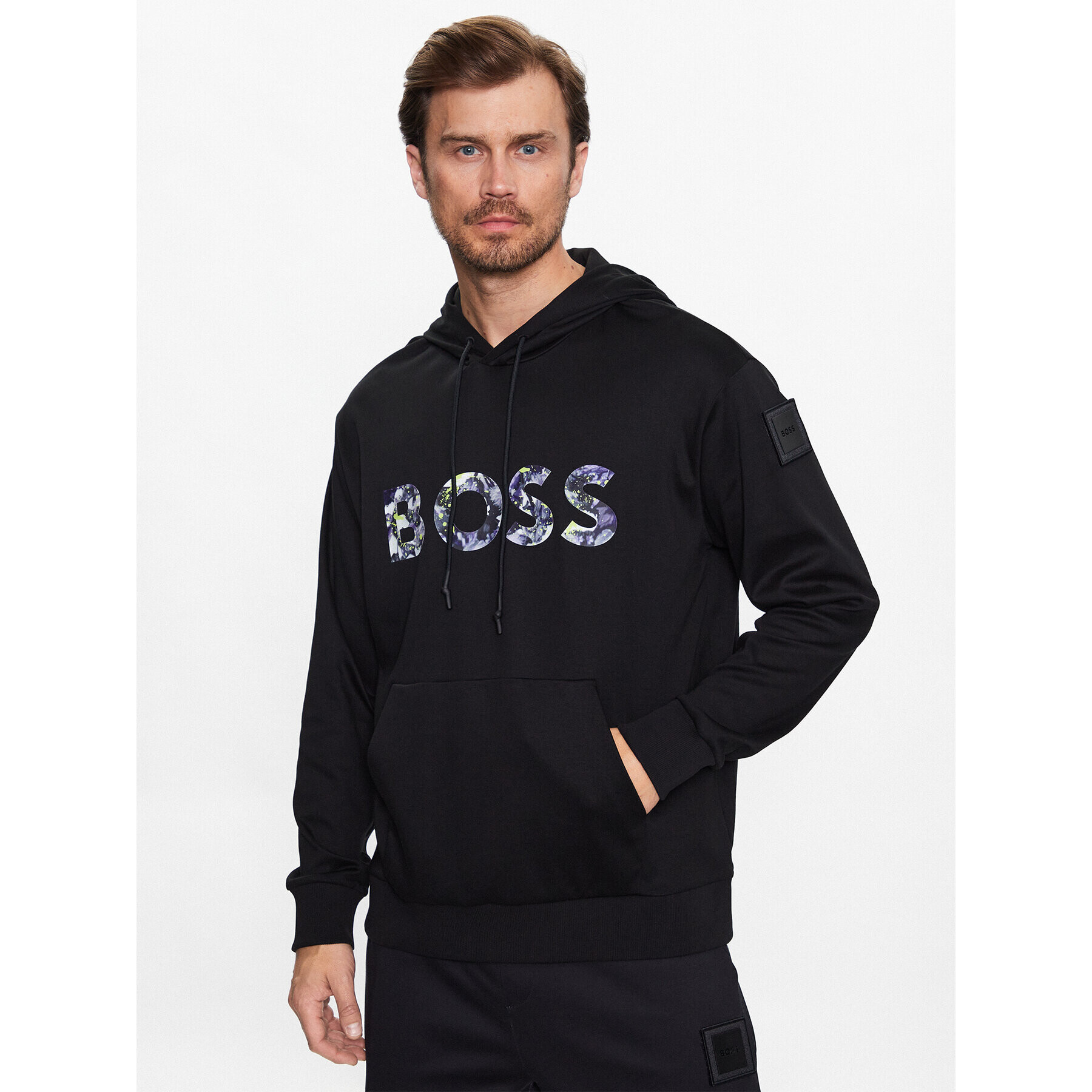 Boss Mikina 50489152 Černá Relaxed Fit - Pepit.cz