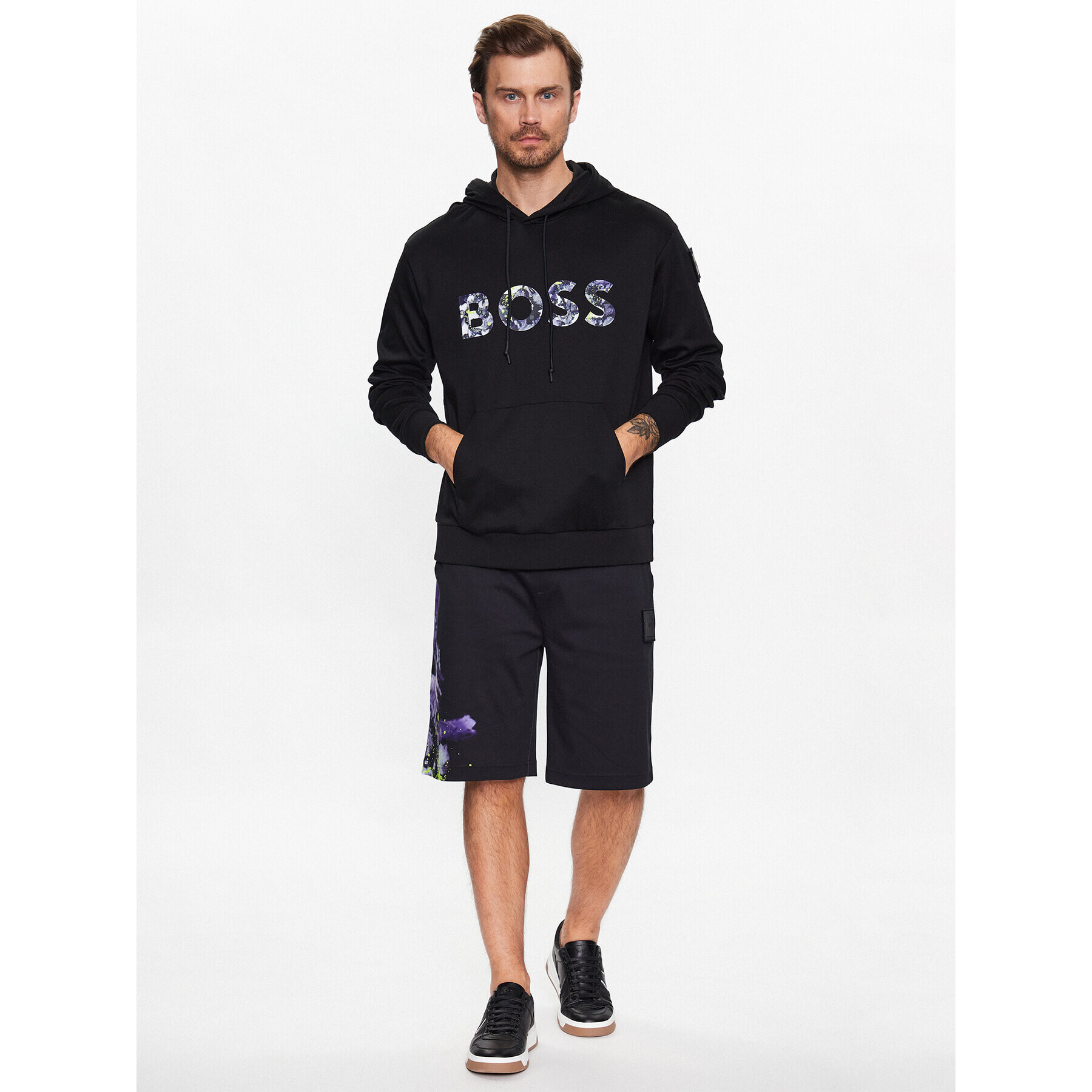 Boss Mikina 50489152 Černá Relaxed Fit - Pepit.cz