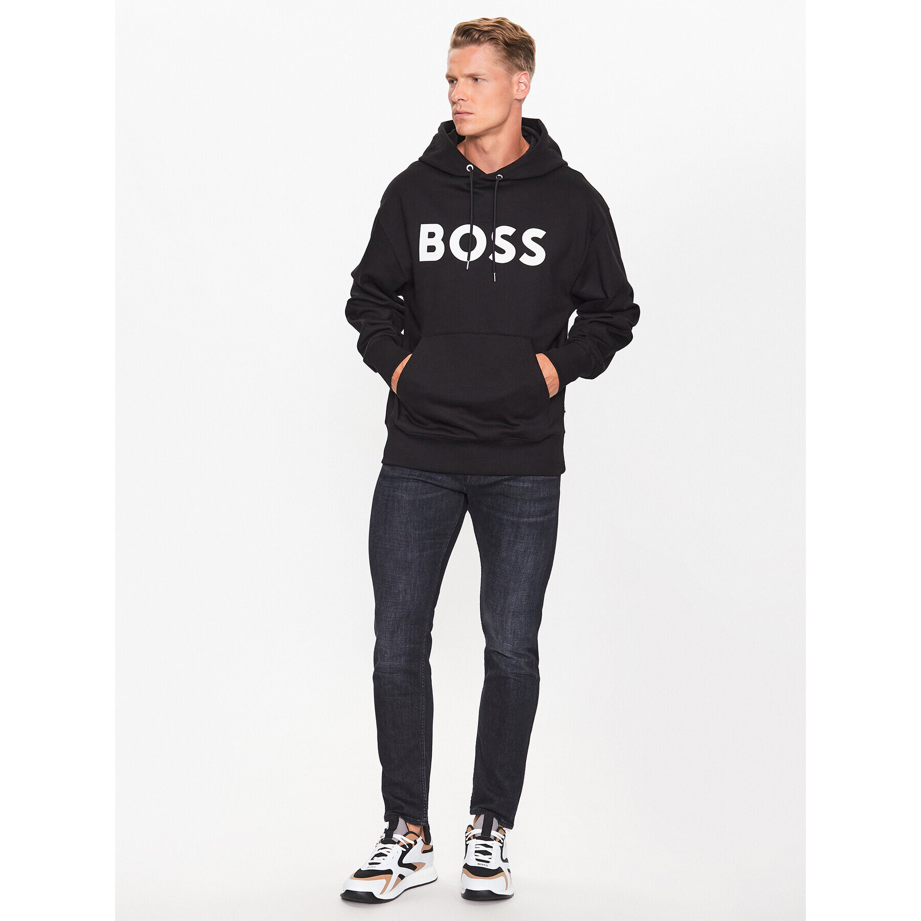 Boss Mikina 50496661 Černá Oversize - Pepit.cz