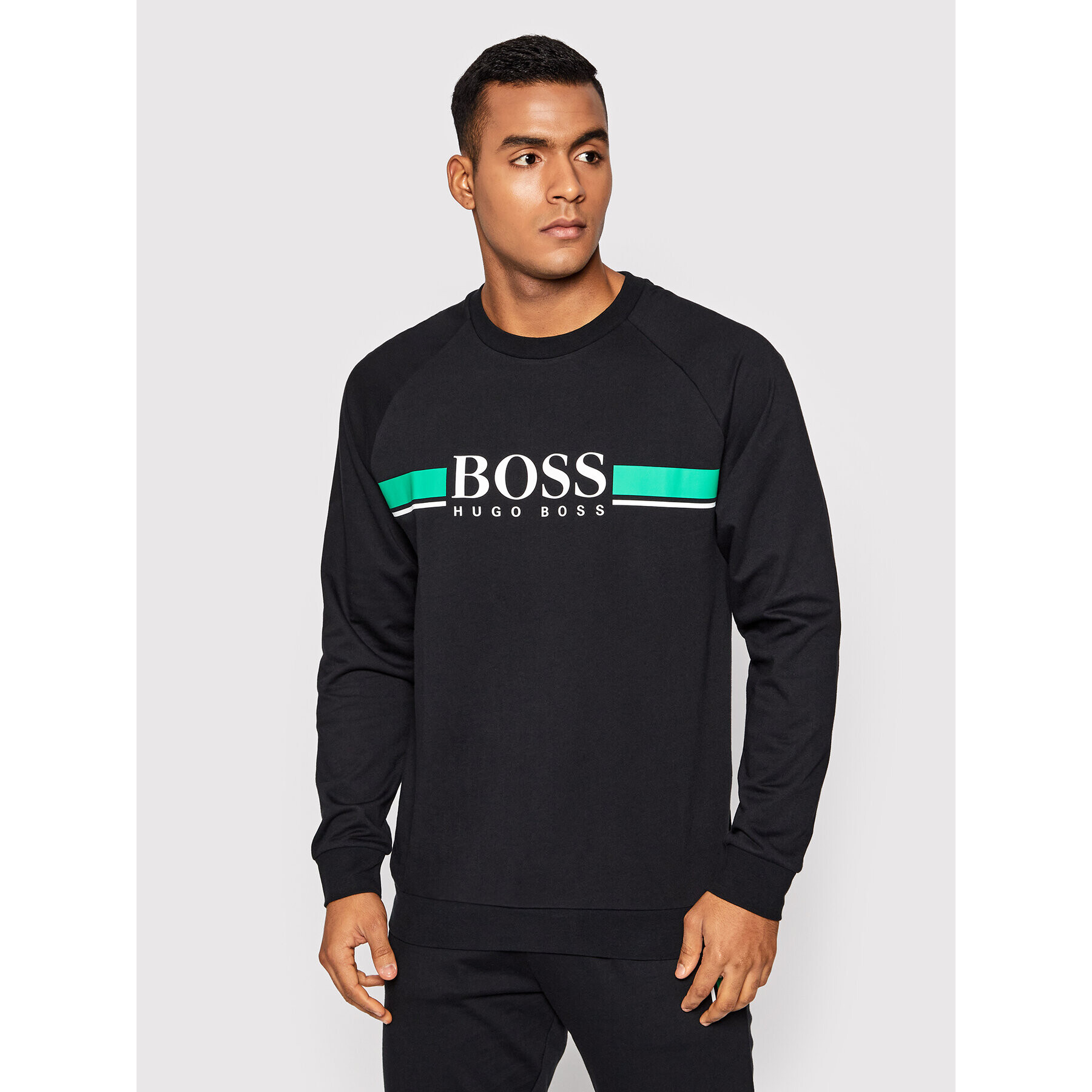 Boss Mikina Authentic 50460286 Černá Regular Fit - Pepit.cz