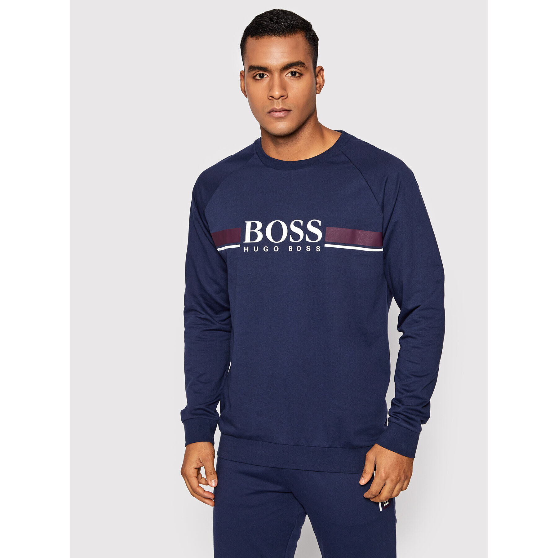 Boss Mikina Authentic 50460286 Tmavomodrá Regular Fit - Pepit.cz