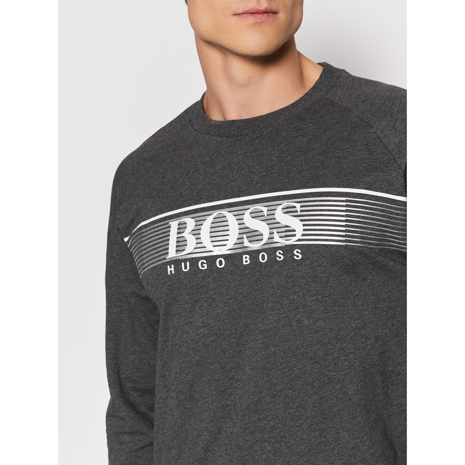 Boss Mikina Authentic 50464889 Šedá Regular Fit - Pepit.cz