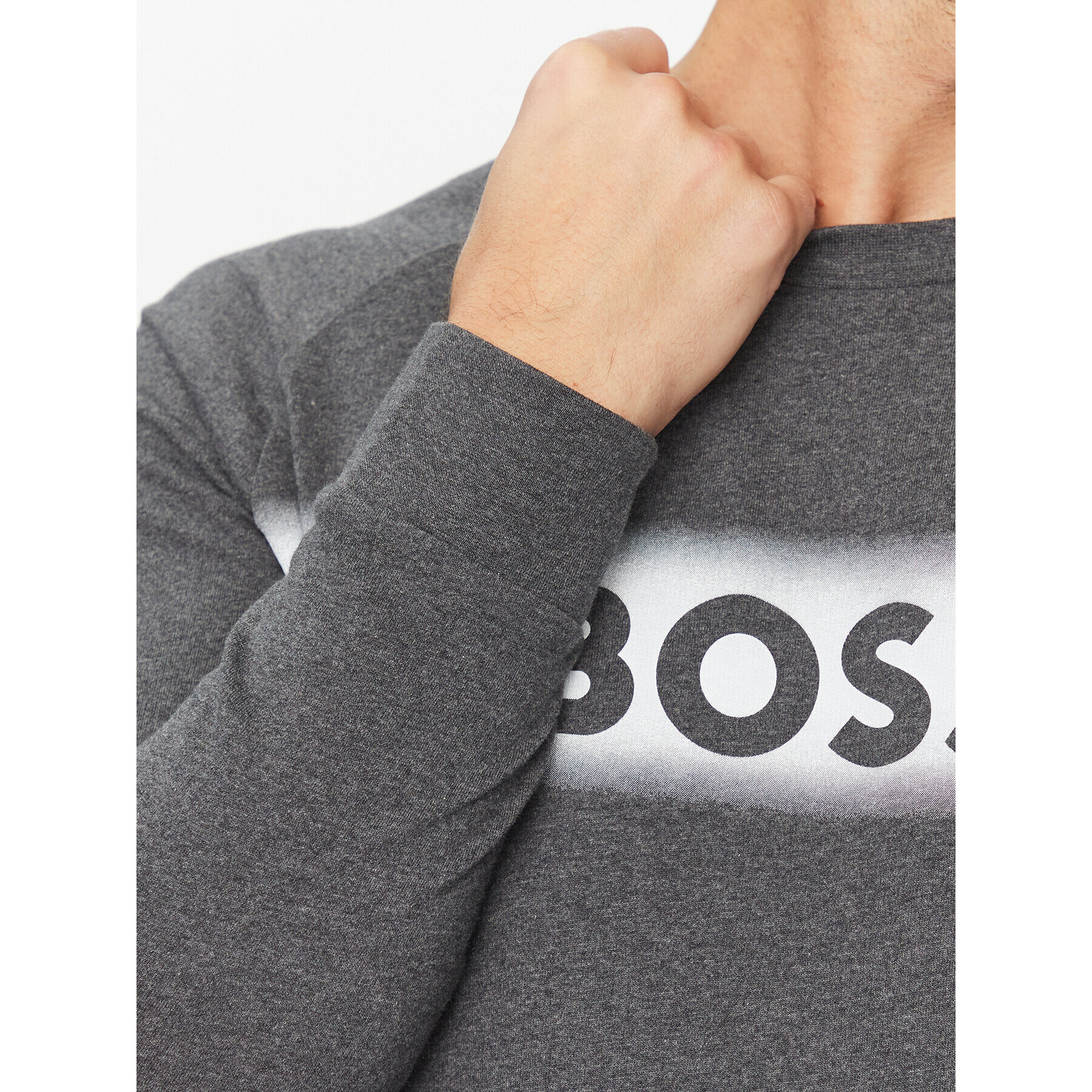 Boss Mikina Authentic 50503060 Šedá Regular Fit - Pepit.cz