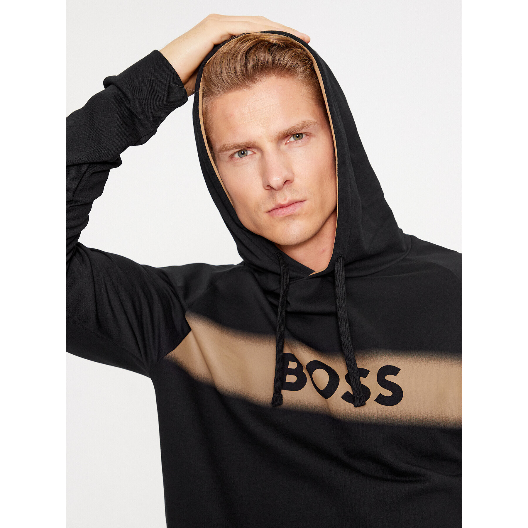 Boss Mikina Authentic 50503076 Černá Regular Fit - Pepit.cz