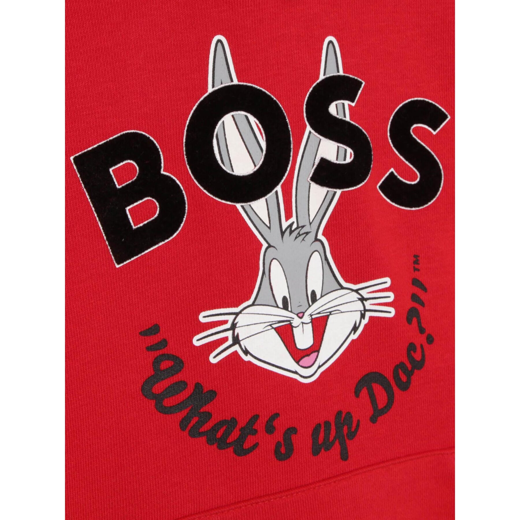 Boss Mikina J25O44 S Červená Regular Fit - Pepit.cz