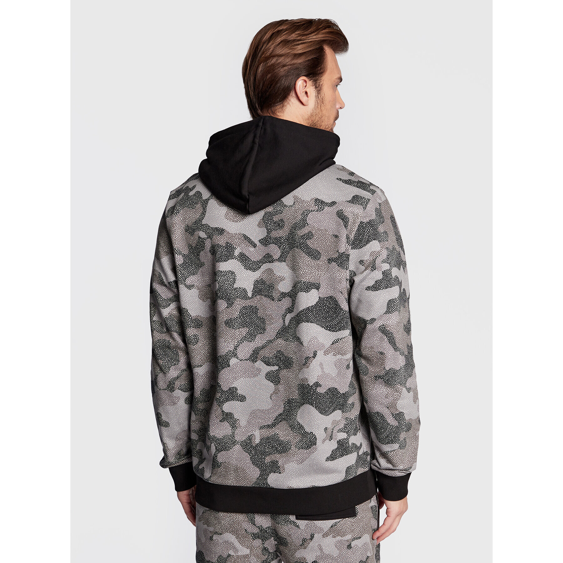 Boss Mikina NBA Camo 50477453 Šedá Regular Fit - Pepit.cz