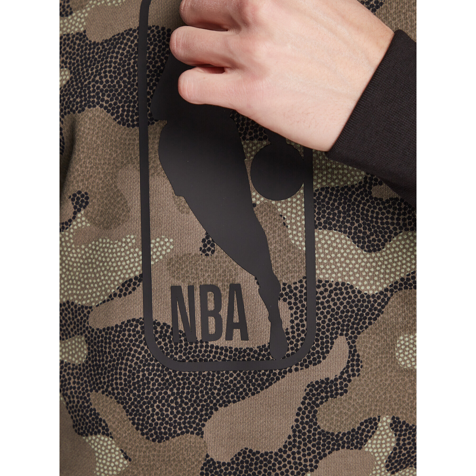 Boss Mikina NBA W_Camo 50477453 Zelená Regular Fit - Pepit.cz