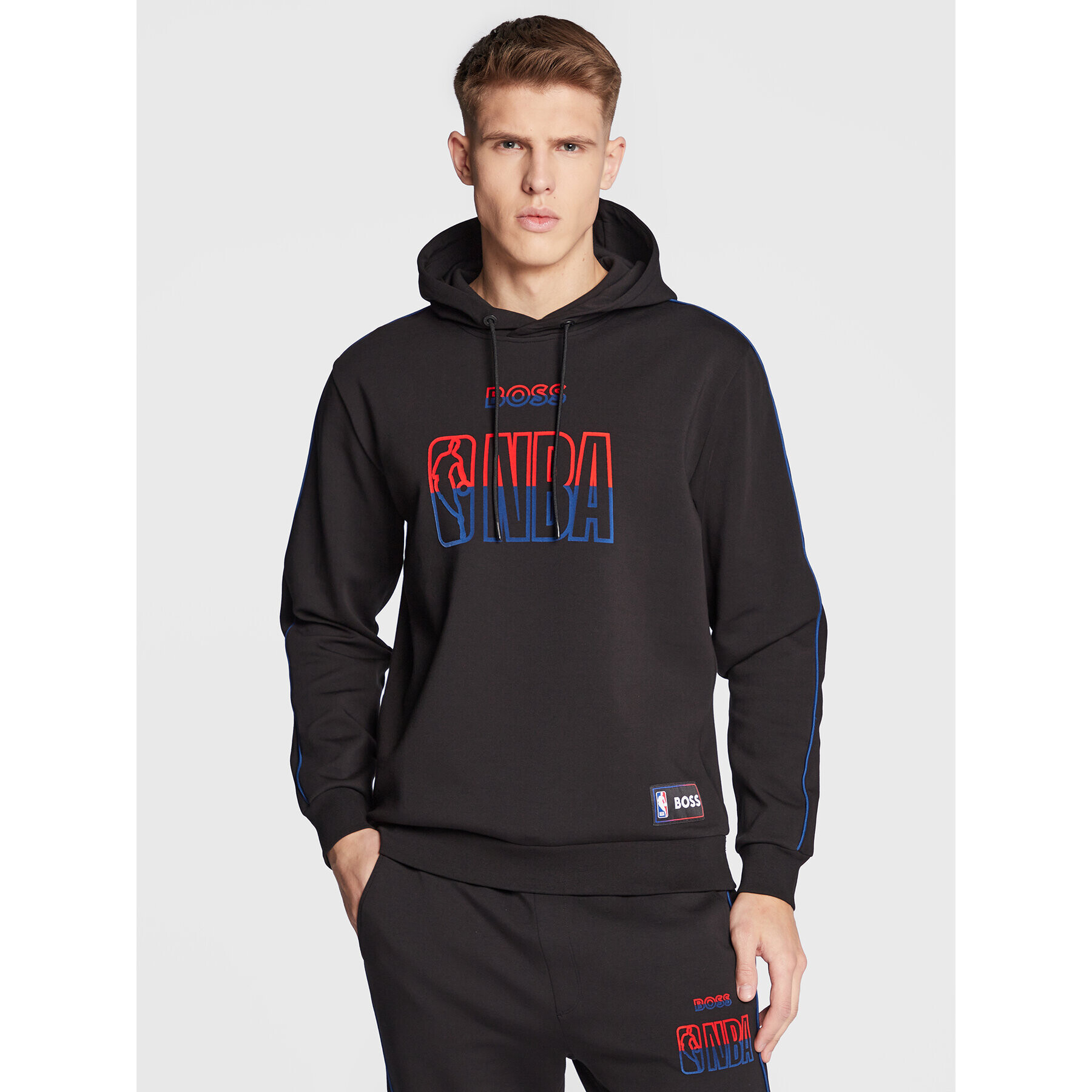 Boss Mikina NBA Wbounce_2 50477404 Černá Regular Fit - Pepit.cz