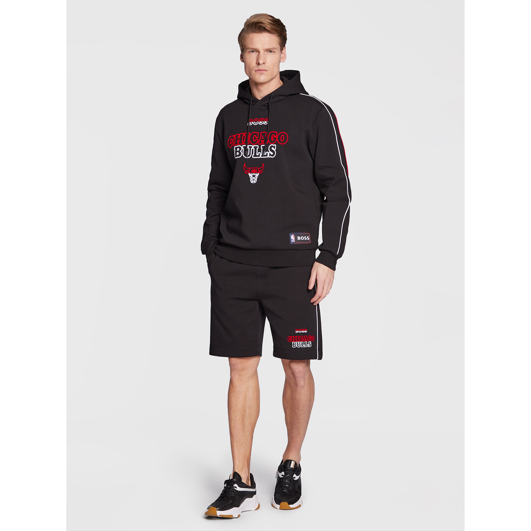 Boss Mikina NBA Wbounce_2 50477404 Černá Regular Fit - Pepit.cz