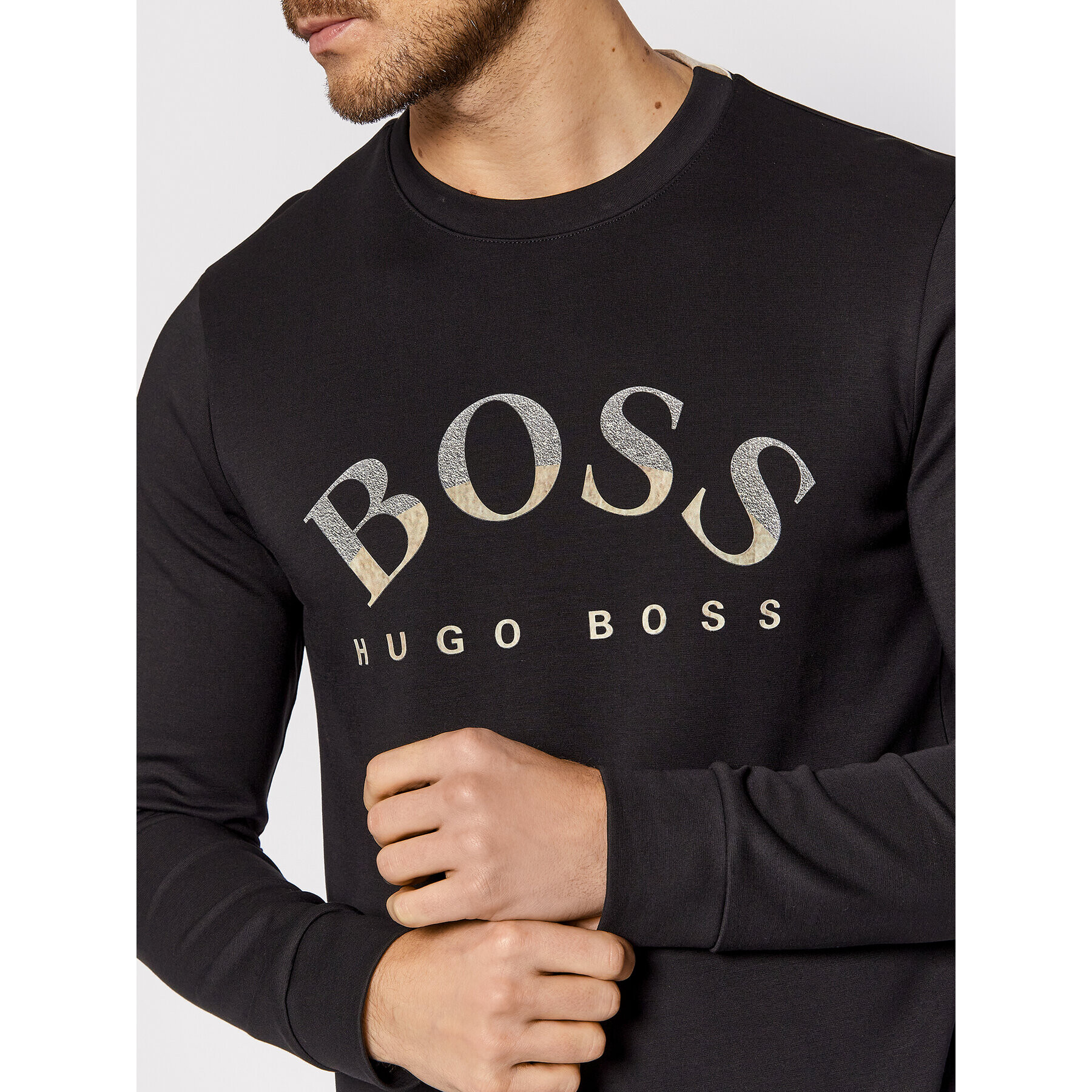 Boss Mikina Salbo 1 50457020 Černá Slim Fit - Pepit.cz