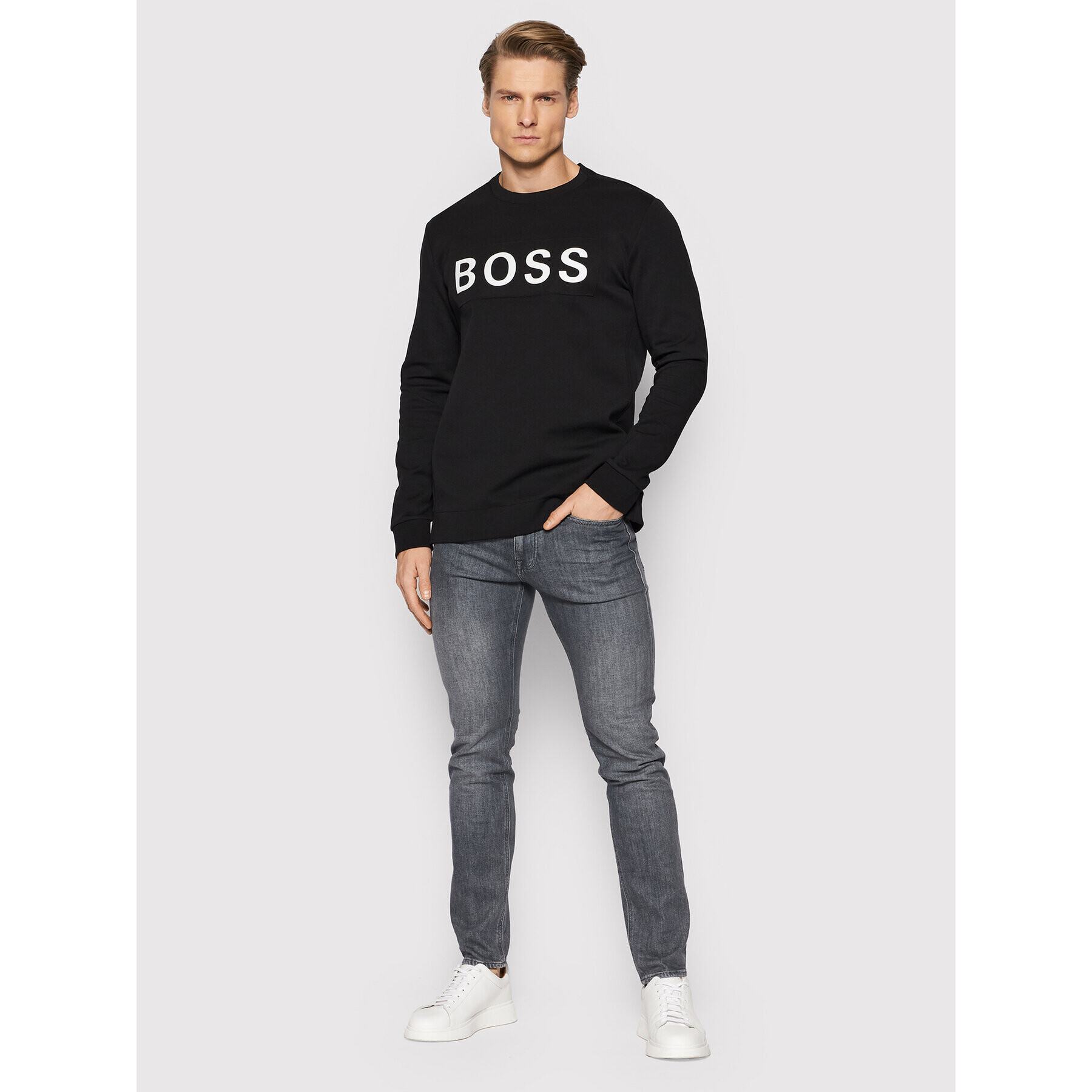 Boss Mikina Salbo 1 50461623 Černá Regular Fit - Pepit.cz