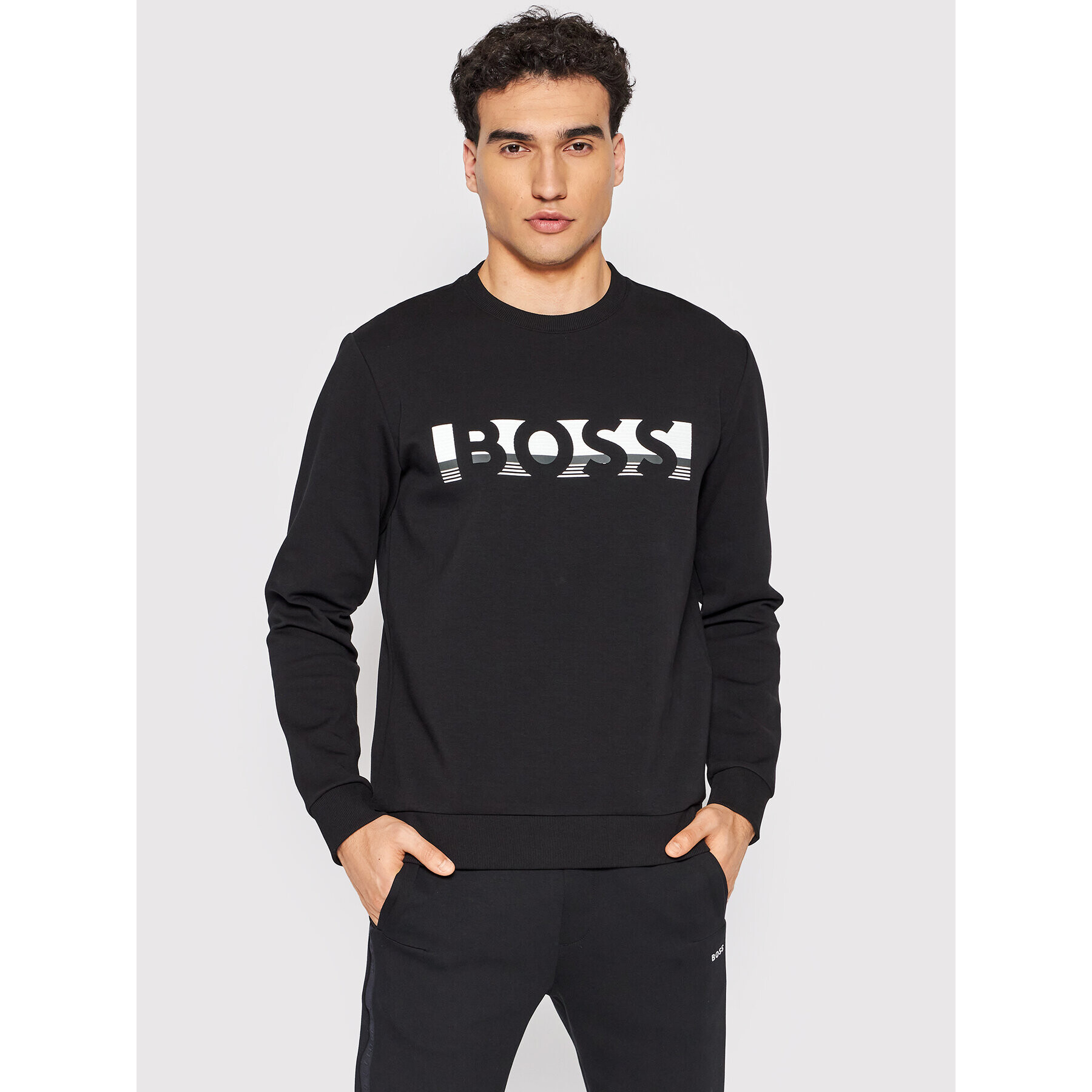 Boss Mikina Salbo 1 50465948 Černá Regular Fit - Pepit.cz