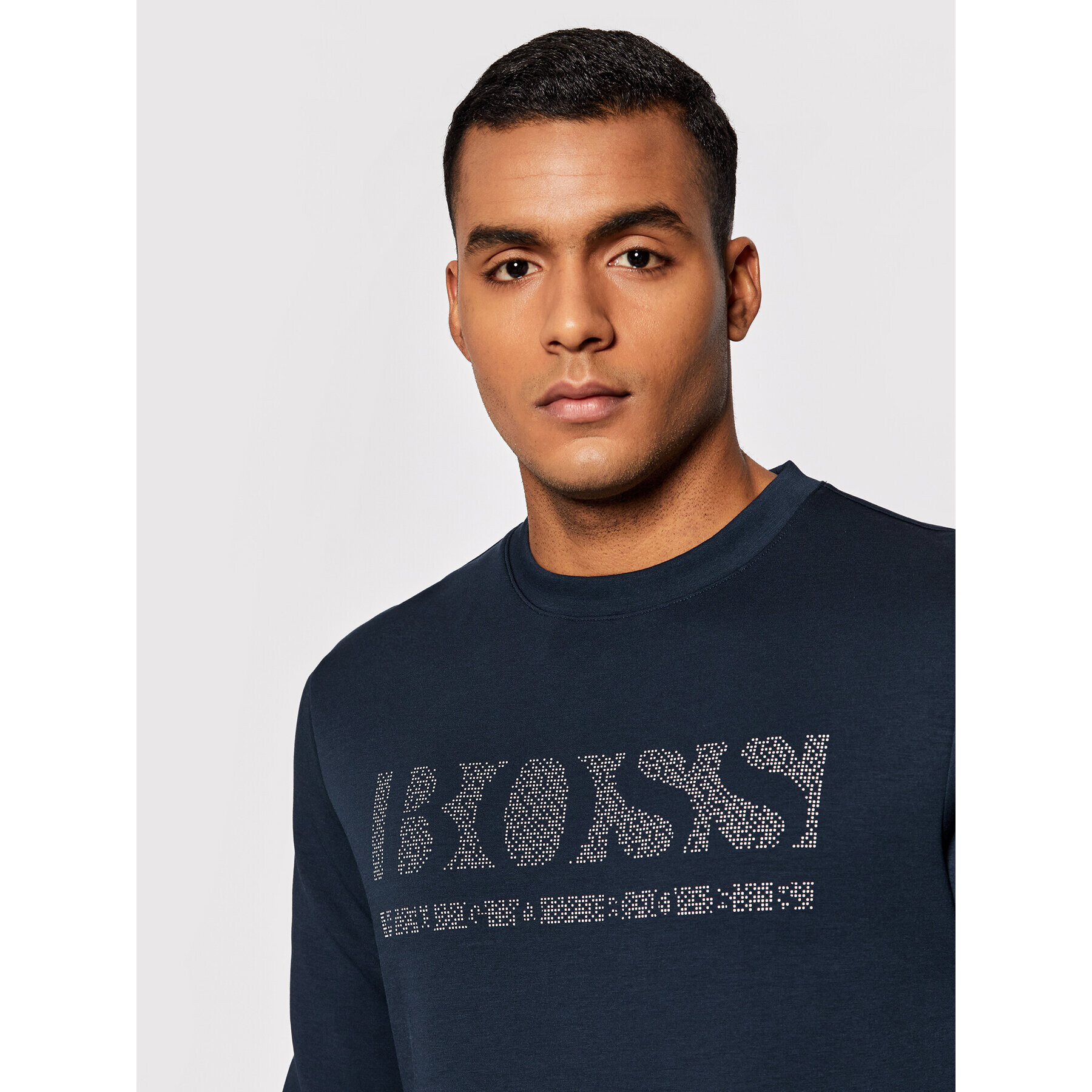 Boss Mikina Salbo Iconic 50456419 Tmavomodrá Slim Fit - Pepit.cz