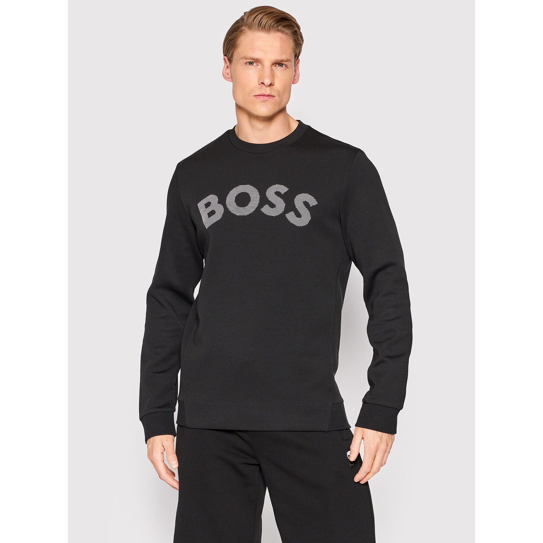 Boss Mikina Salbo Iconic 50469363 Černá Regular Fit - Pepit.cz