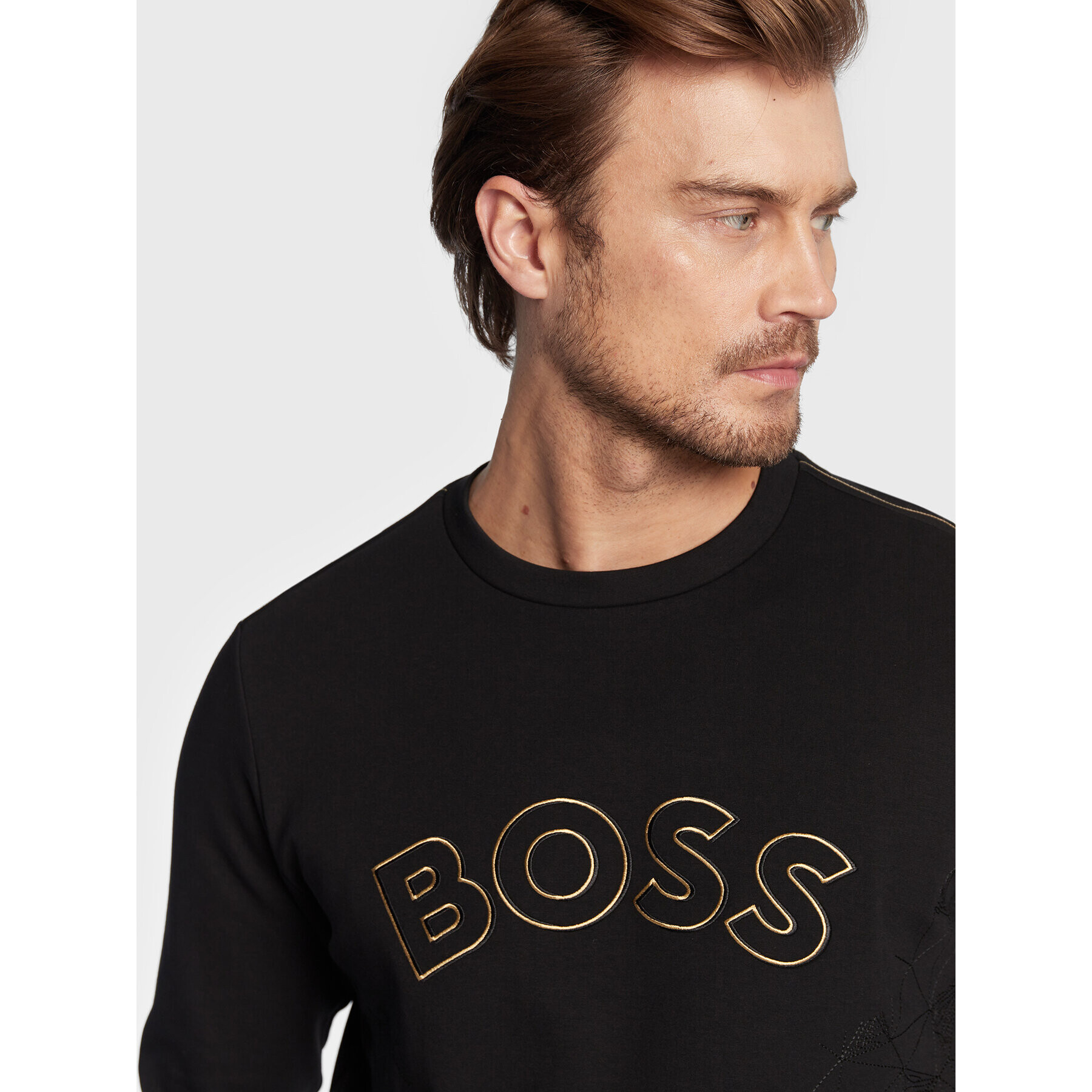 Boss Mikina Salbo Iconic 50477122 Černá Regular Fit - Pepit.cz